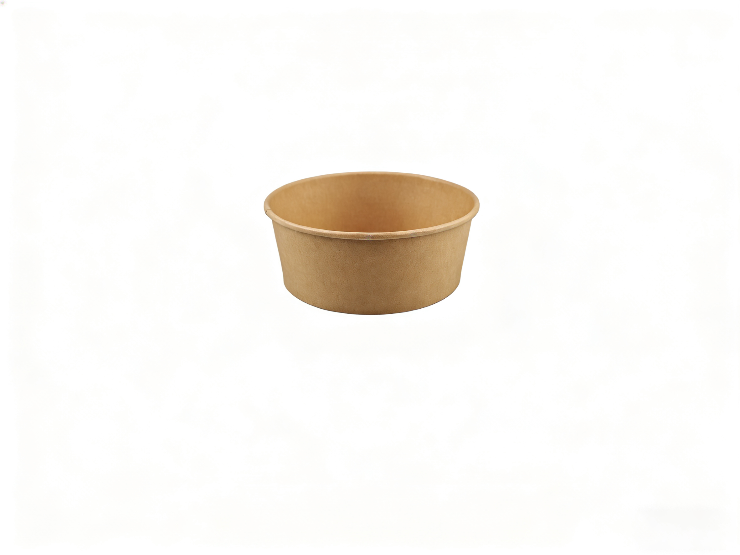 棕色 16.5×14×6.5cm 牛皮纸圆碗 | 环保防油餐食 / 汤品通用 | 外卖打包适用