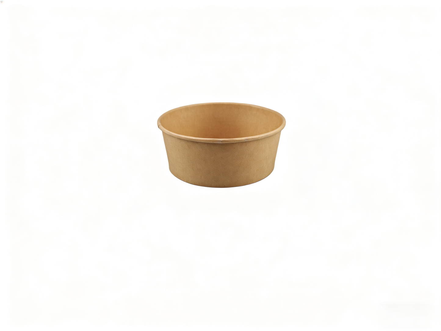 棕色 16.5×14×6.5cm 牛皮纸圆碗 | 环保防油餐食 / 汤品通用 | 外卖打包适用