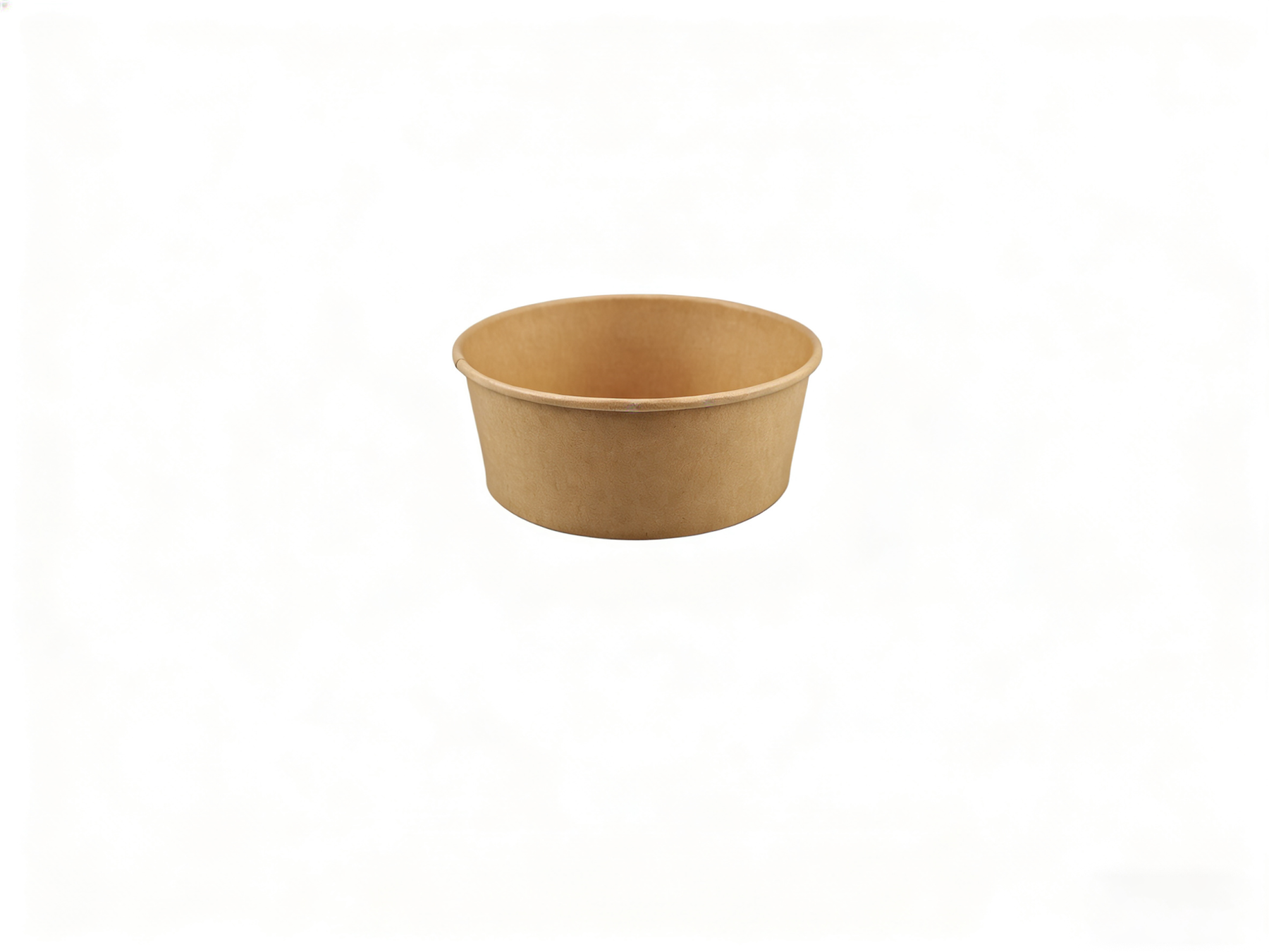 棕色 16.5×14×6.5cm 牛皮纸圆碗 | 环保防油餐食 / 汤品通用 | 外卖打包适用