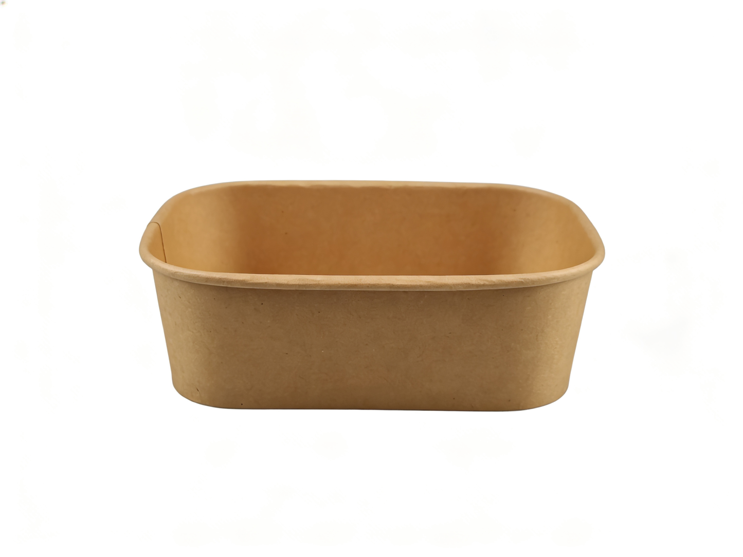 棕色 16.8×12.5×5.5cm 牛皮纸椭圆餐盒 | 环保防油餐食分装 | 外卖打包适用