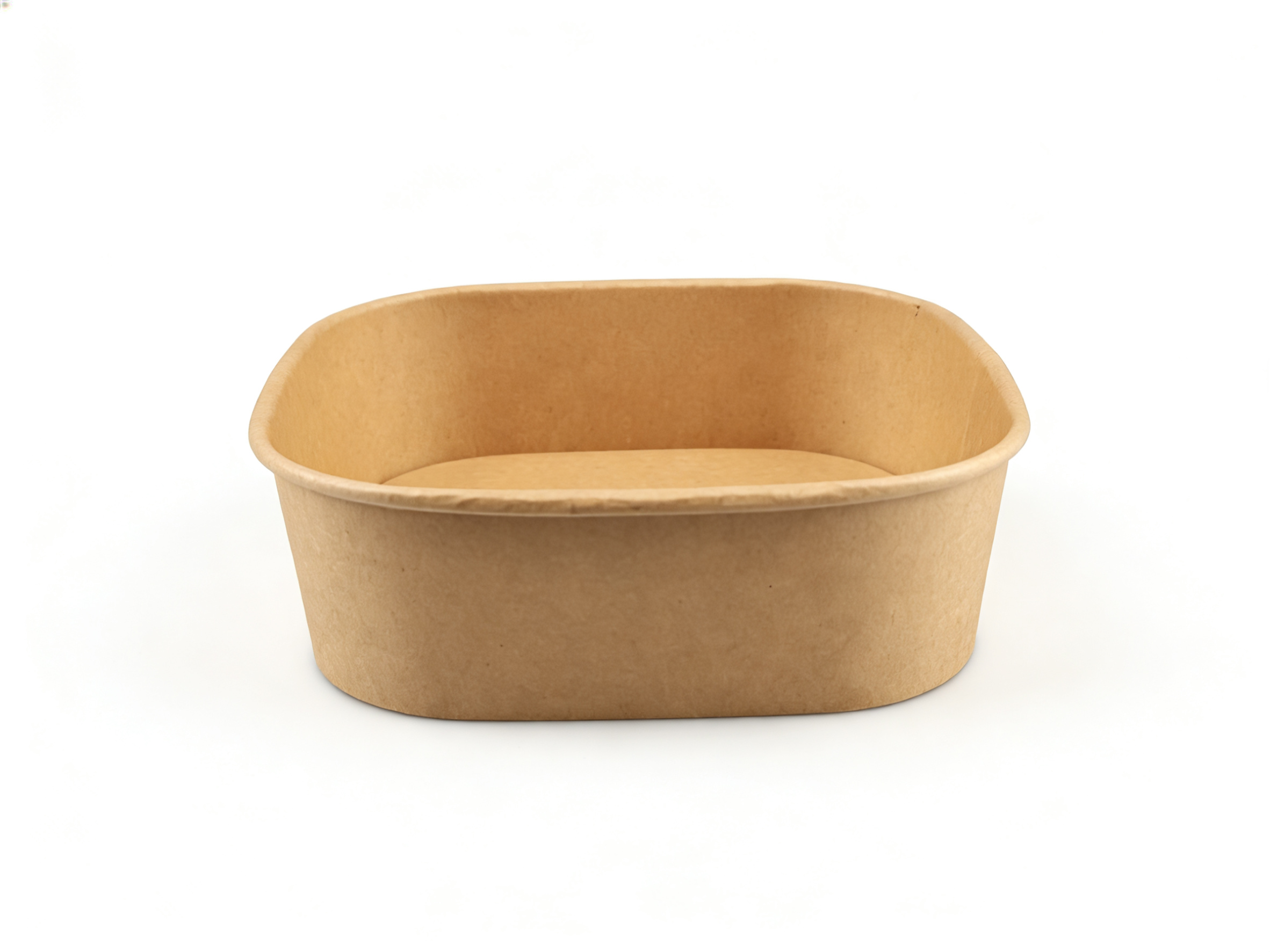 棕色 17×15×5.7cm 牛皮纸方碗 | 环保防油餐食分装 | 外卖打包适用