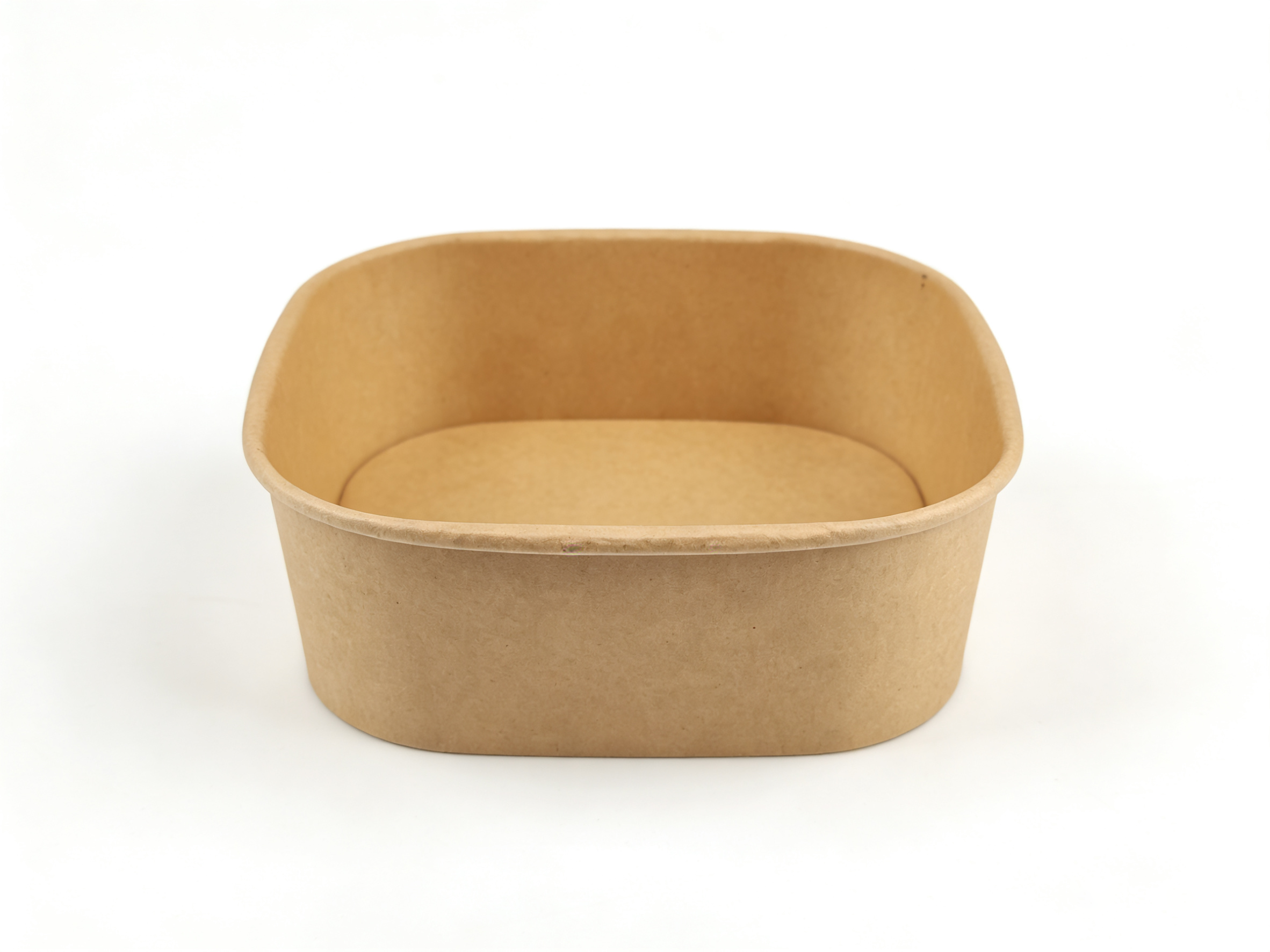 棕色 17×15×5.7cm 牛皮纸方碗 | 环保防油餐食分装 | 外卖打包适用