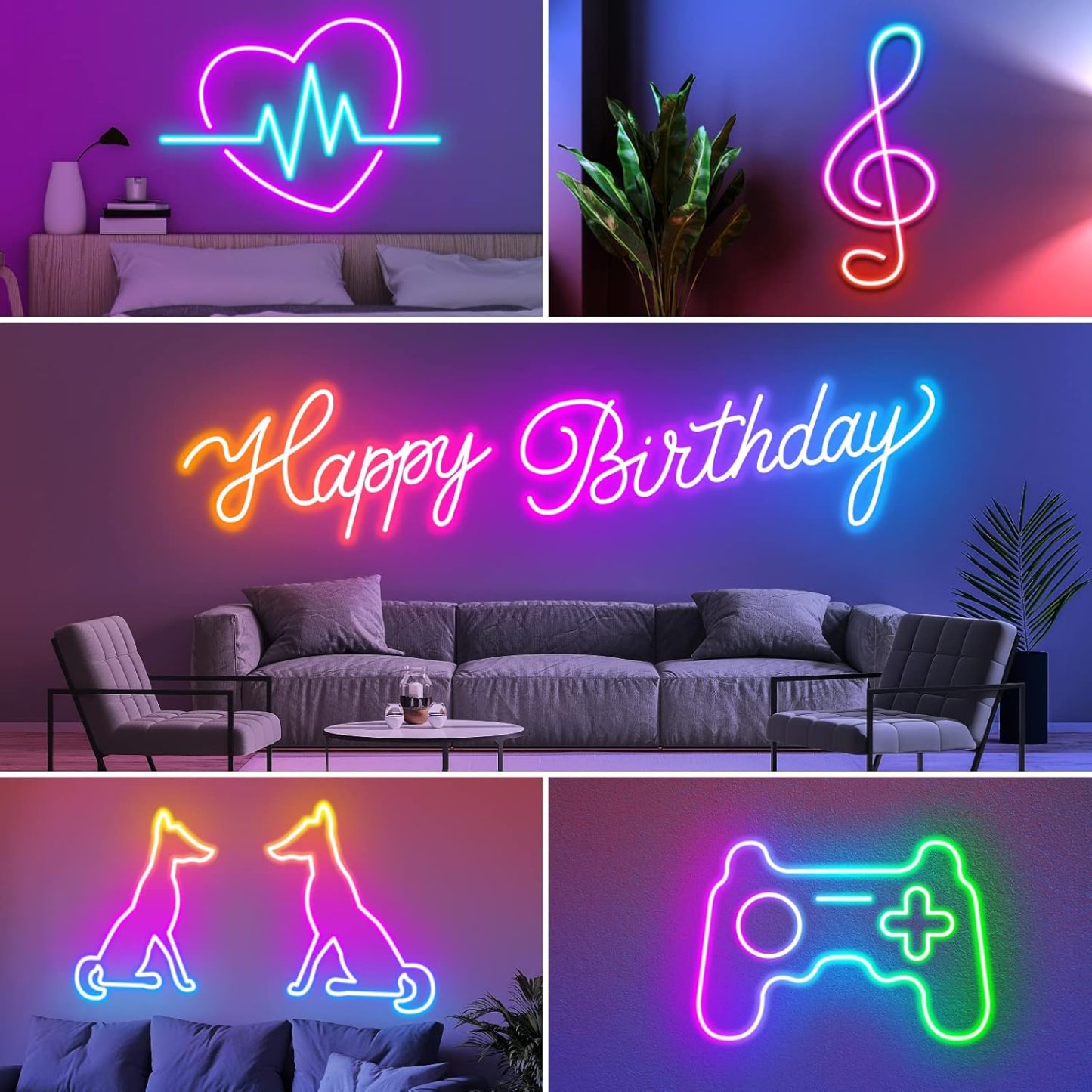 AILBTON 50FT Led Neon Rope Lights Control with App/Remote,Flexible Led Rope Light,Multiple Modes,IP65 Outdoor RGB Lights Waterproof,Music Sync Gaming Led Neon Strip Light for Bedroom Decor (50FT)