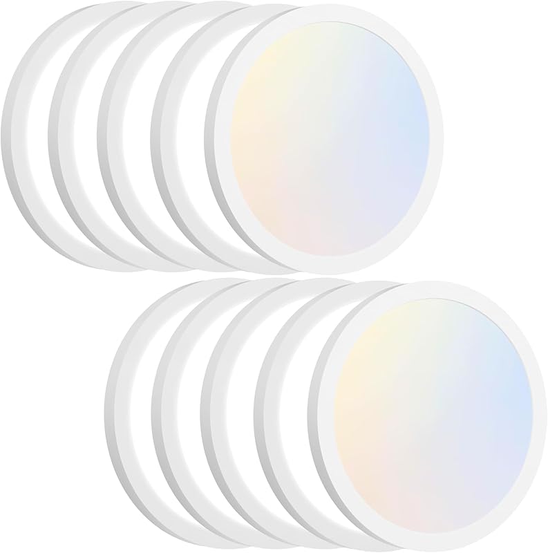 Brightever 4Pack LED Flush Mount Ceiling Light Fixture, 12 Inch 24W, Super Slim 0.67 Inch, 3200LM, Dimmable & 2700K-6500K 5 Color Selectable LED Ceiling Lights for Bedroom