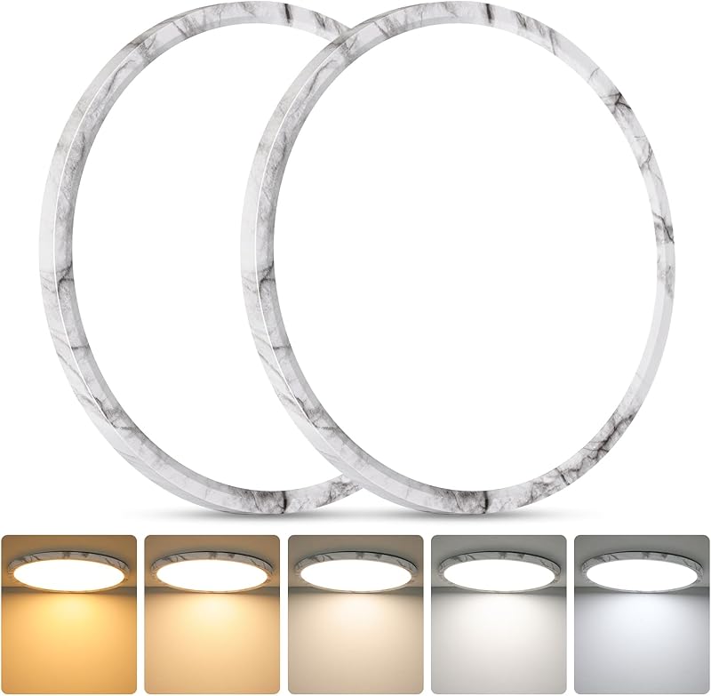 Brightever 4Pack LED Flush Mount Ceiling Light Fixture, 12 Inch 24W, Super Slim 0.67 Inch, 3200LM, Dimmable & 2700K-6500K 5 Color Selectable LED Ceiling Lights for Bedroom