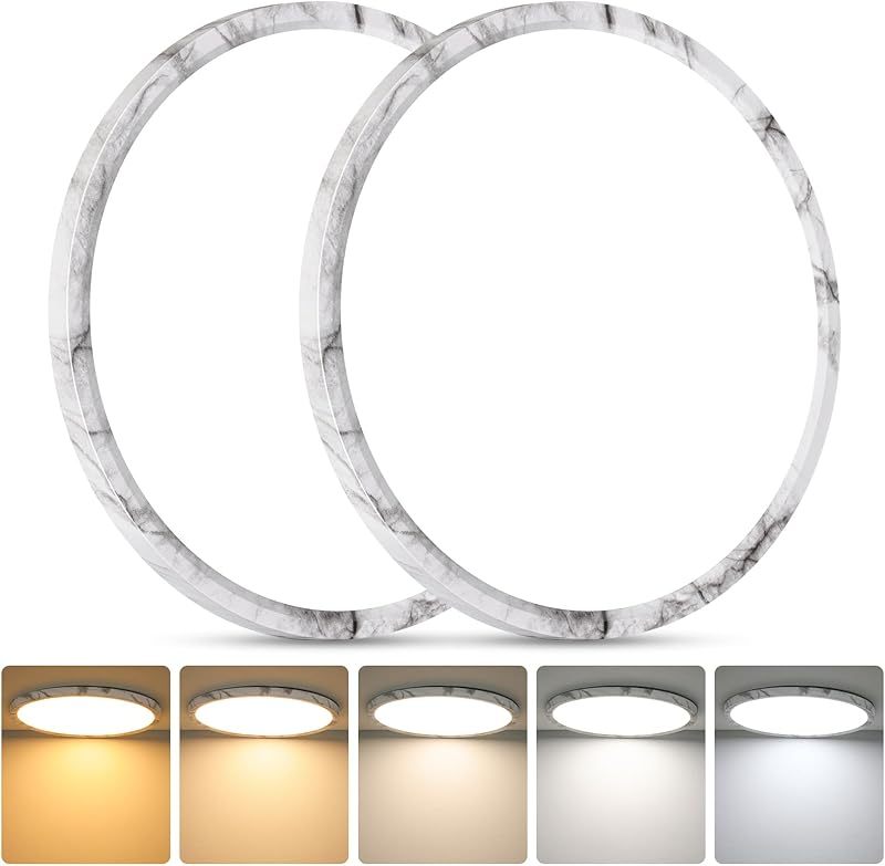 Brightever 4Pack LED Flush Mount Ceiling Light Fixture, 12 Inch 24W, Super Slim 0.67 Inch, 3200LM, Dimmable & 2700K-6500K 5 Color Selectable LED Ceiling Lights for Bedroom