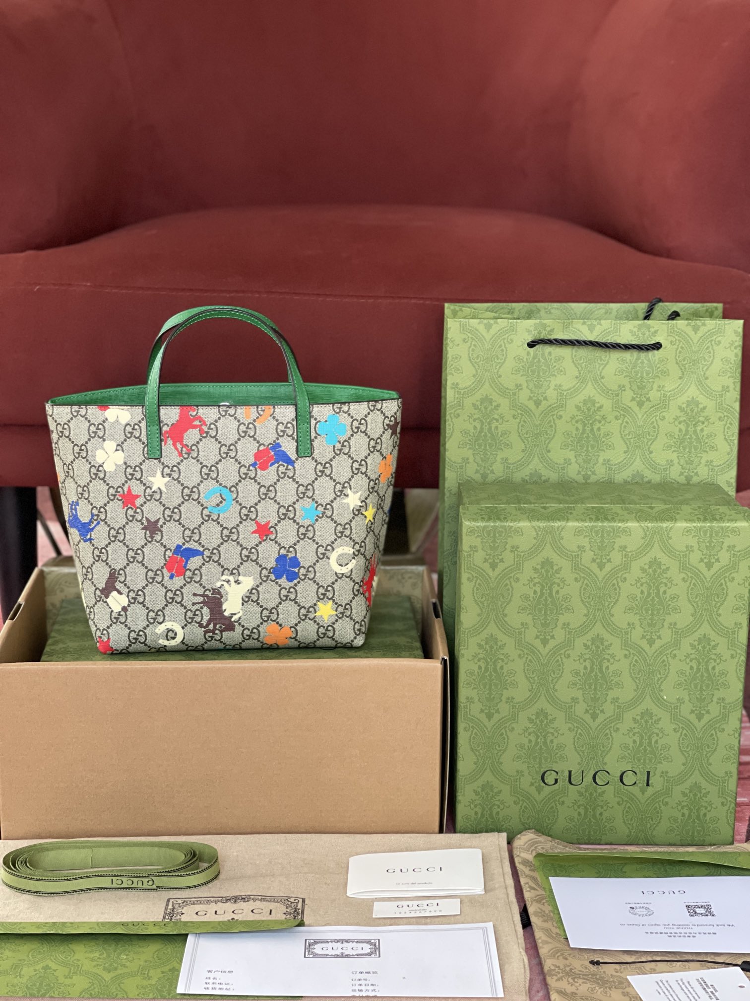 GG Tote儿童包 原厂皮 型号 410812 尺寸 21x20x10 这样实用的小可爱 真的很难抗拒 轻便 能装 百搭 P(农场最高版本)