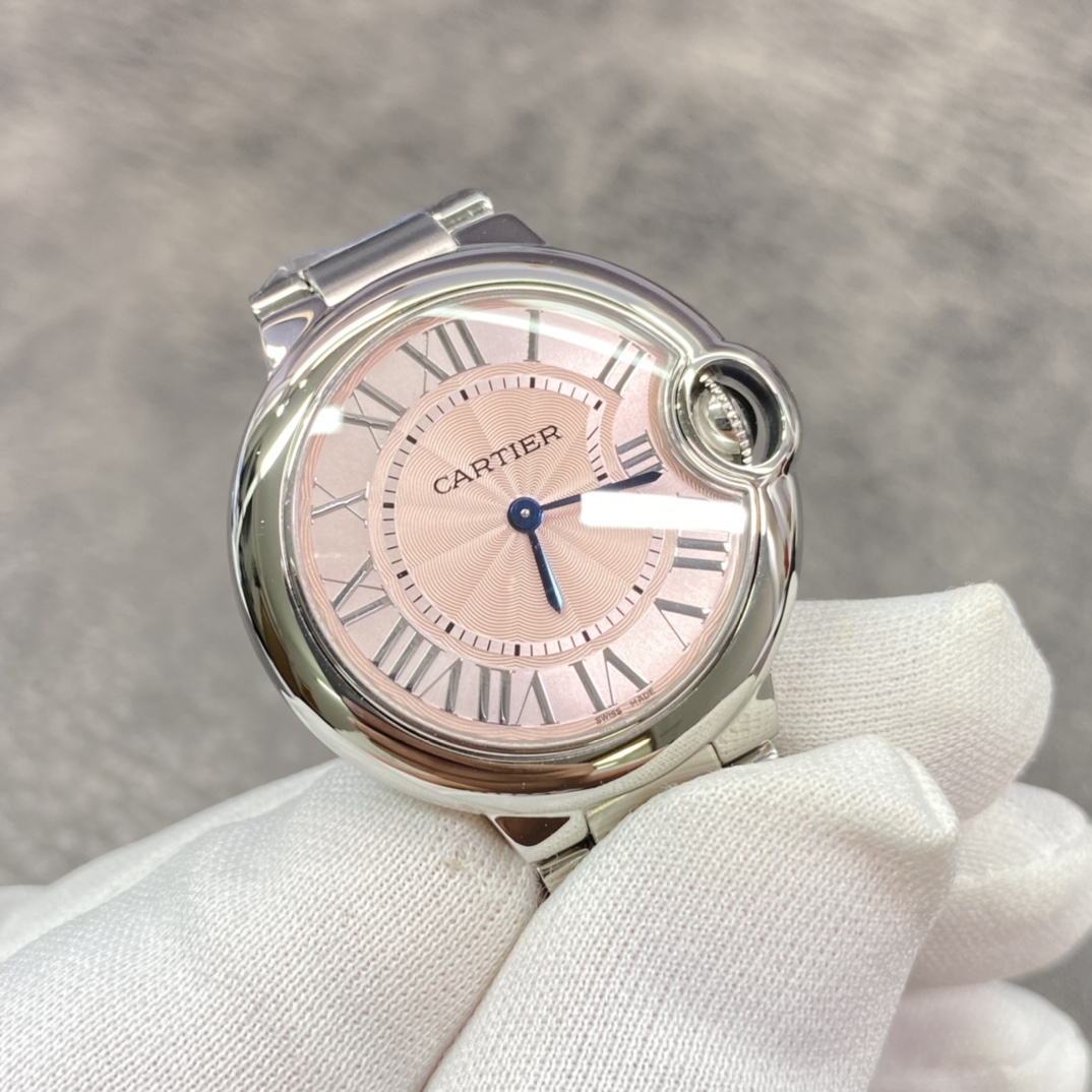 Cartier Ballon Bleu 33mm Quartz Ladies' Watch Sapphire Crystal Glass Swiss Quartz Movement