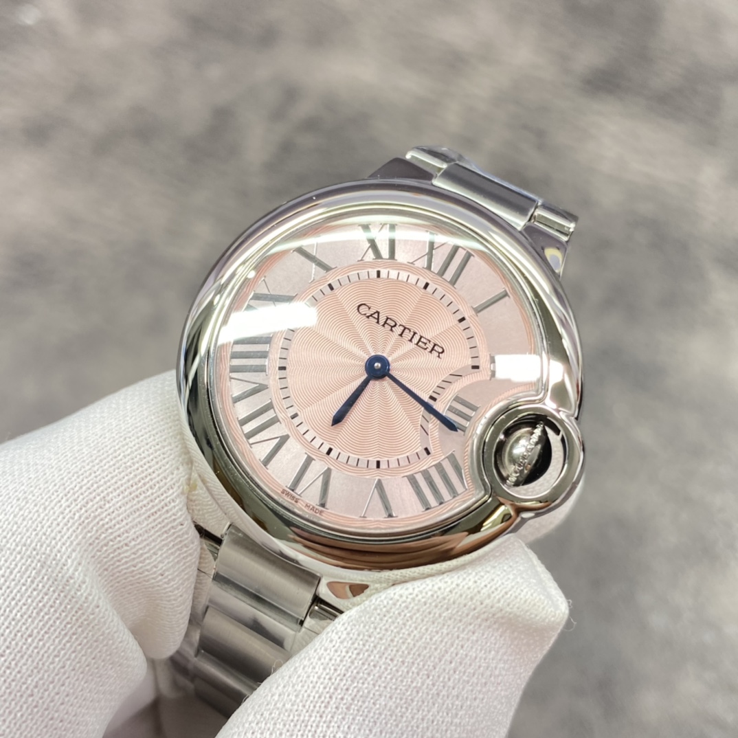 Cartier Ballon Bleu 33mm Quartz Ladies' Watch Sapphire Crystal Glass Swiss Quartz Movement