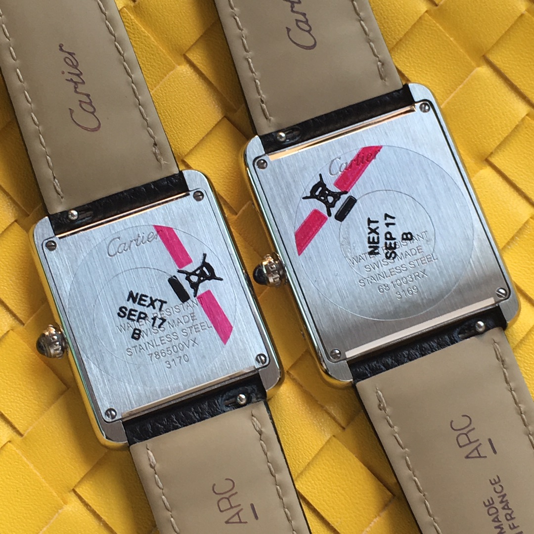 Cartier Solo Tank Ladies' Watch Medium and Small Sizes 27*34mm 24*31mm This is the finest adornment for a lady's wrist.