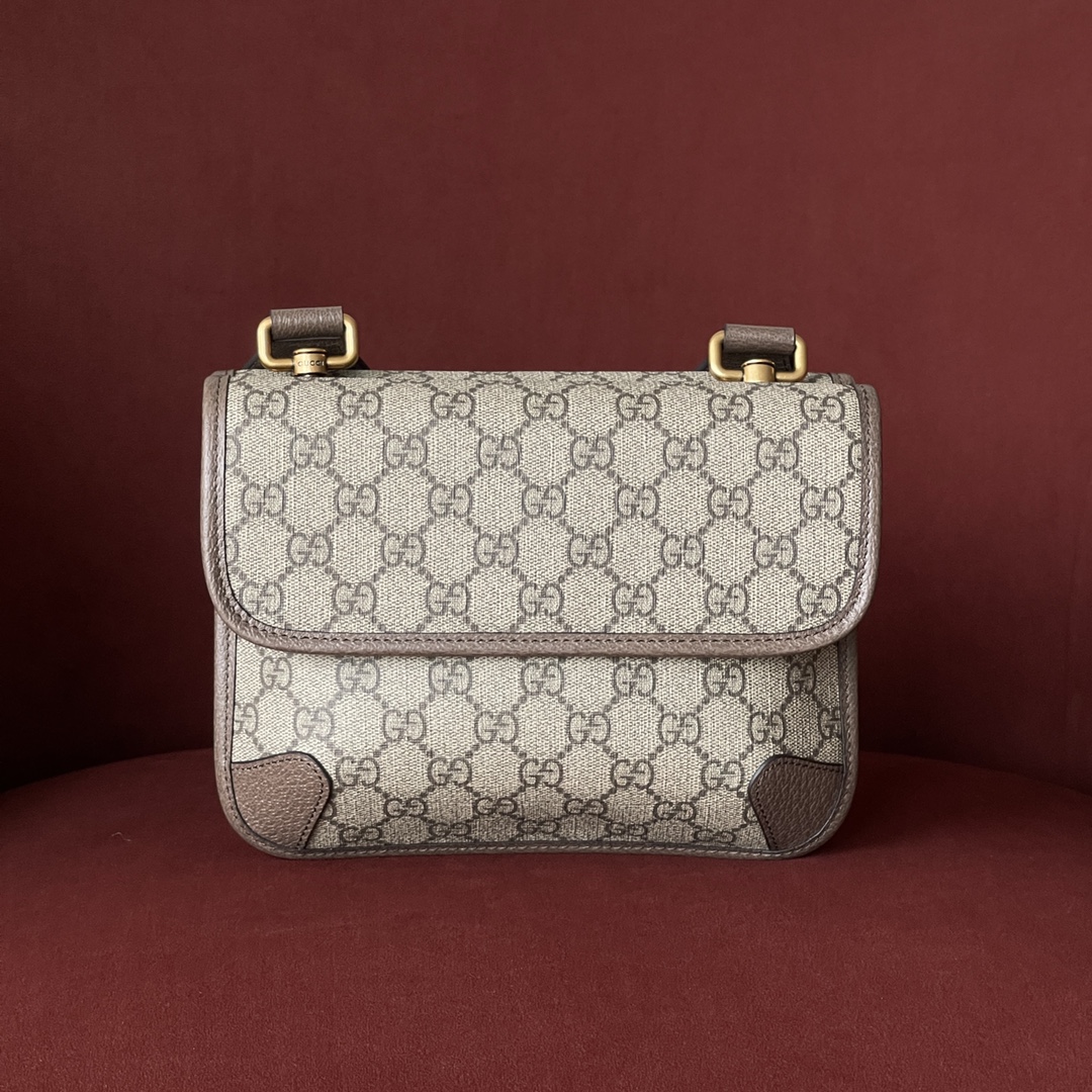 GG supreme 型号：501050🐯虎头腰包尺寸：22*16.5*4cm 原厂皮 古铜五金 最高版本全套最新绿色系列环保包装