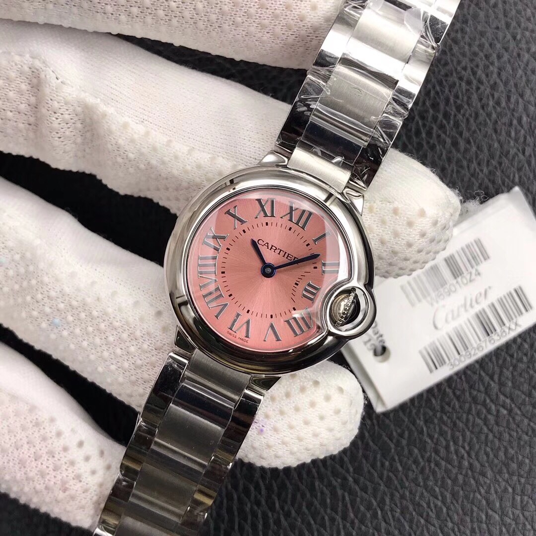 Cartier Ballon Bleu The most value-for-money ladies' watch Swiss Ronda quartz movement 28mm petite and dainty Quenched blue steel hands Crystal crown hand-polished