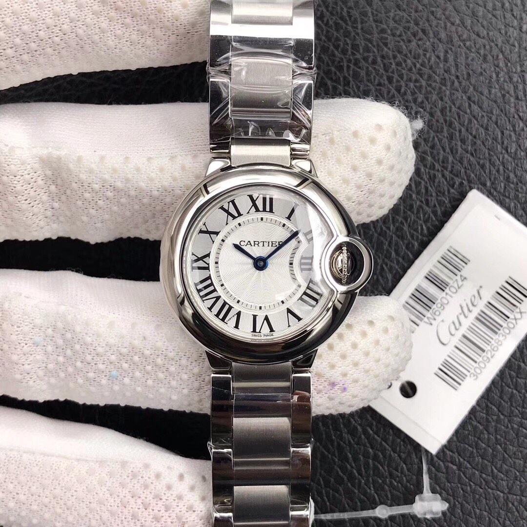 Cartier Ballon Bleu The most value-for-money ladies' watch Swiss Ronda quartz movement 28mm petite and dainty Quenched blue steel hands Crystal crown hand-polished