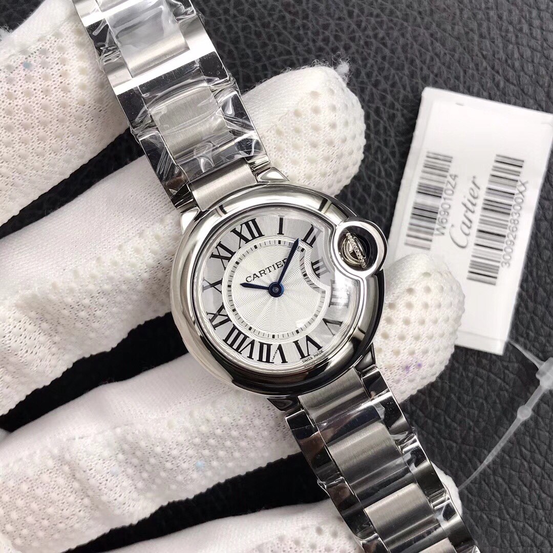 Cartier Ballon Bleu The most value-for-money ladies' watch Swiss Ronda quartz movement 28mm petite and dainty Quenched blue steel hands Crystal crown hand-polished
