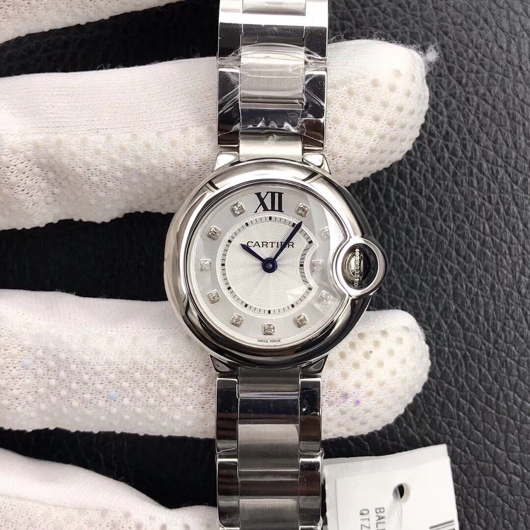 Cartier Ballon Bleu The most value-for-money ladies' watch Swiss Ronda quartz movement 28mm petite and dainty Quenched blue steel hands Crystal crown hand-polished