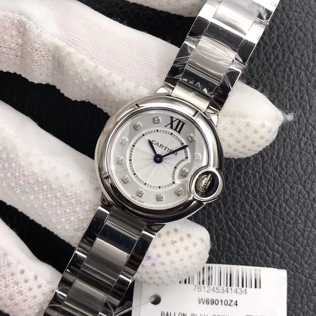 Cartier Ballon Bleu The most value-for-money ladies' watch Swiss Ronda quartz movement 28mm petite and dainty Quenched blue steel hands Crystal crown hand-polished
