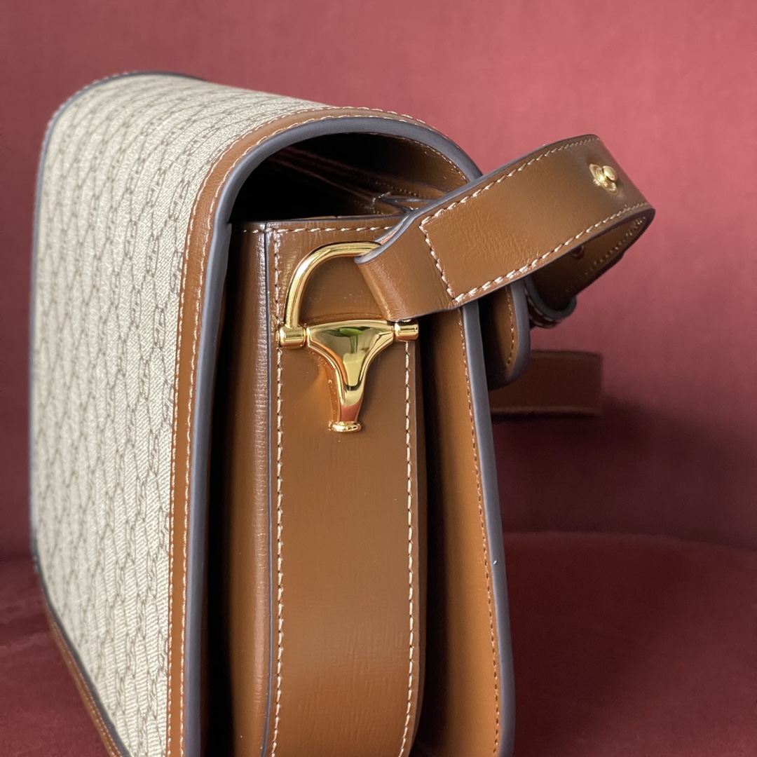 Horsebir 1955 Saddle Bag Genuine Leather Highest Version Style No.: 602204 Dimensions: 25*18*8cm Complete Set with Latest Green Series Eco-Friendly Packaging