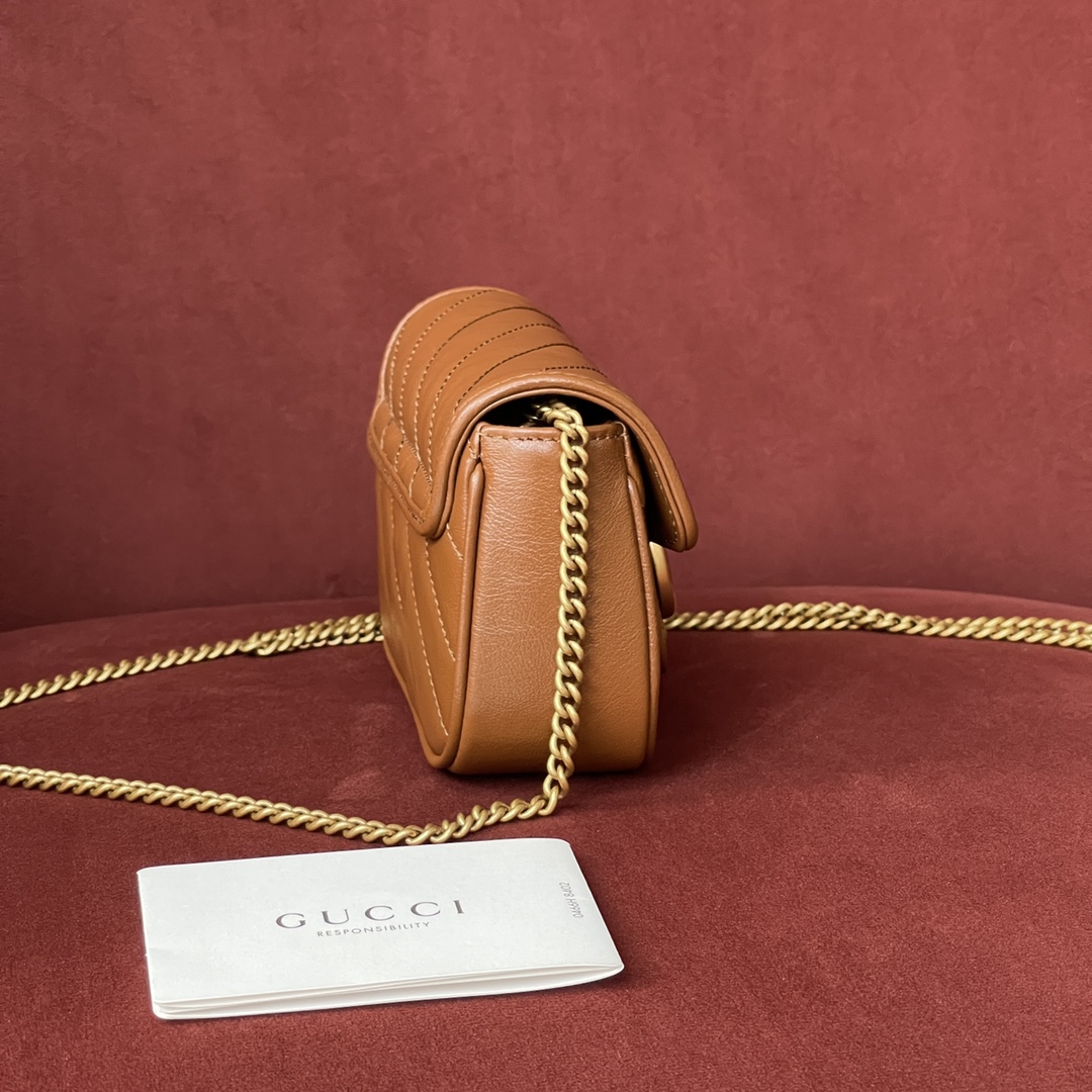 GG Marmont Caramel Brown: The Ultimate Style Companion Model: 476433 | Dimensions: 16.5 x 10 x 5 cm | Genuine Leather