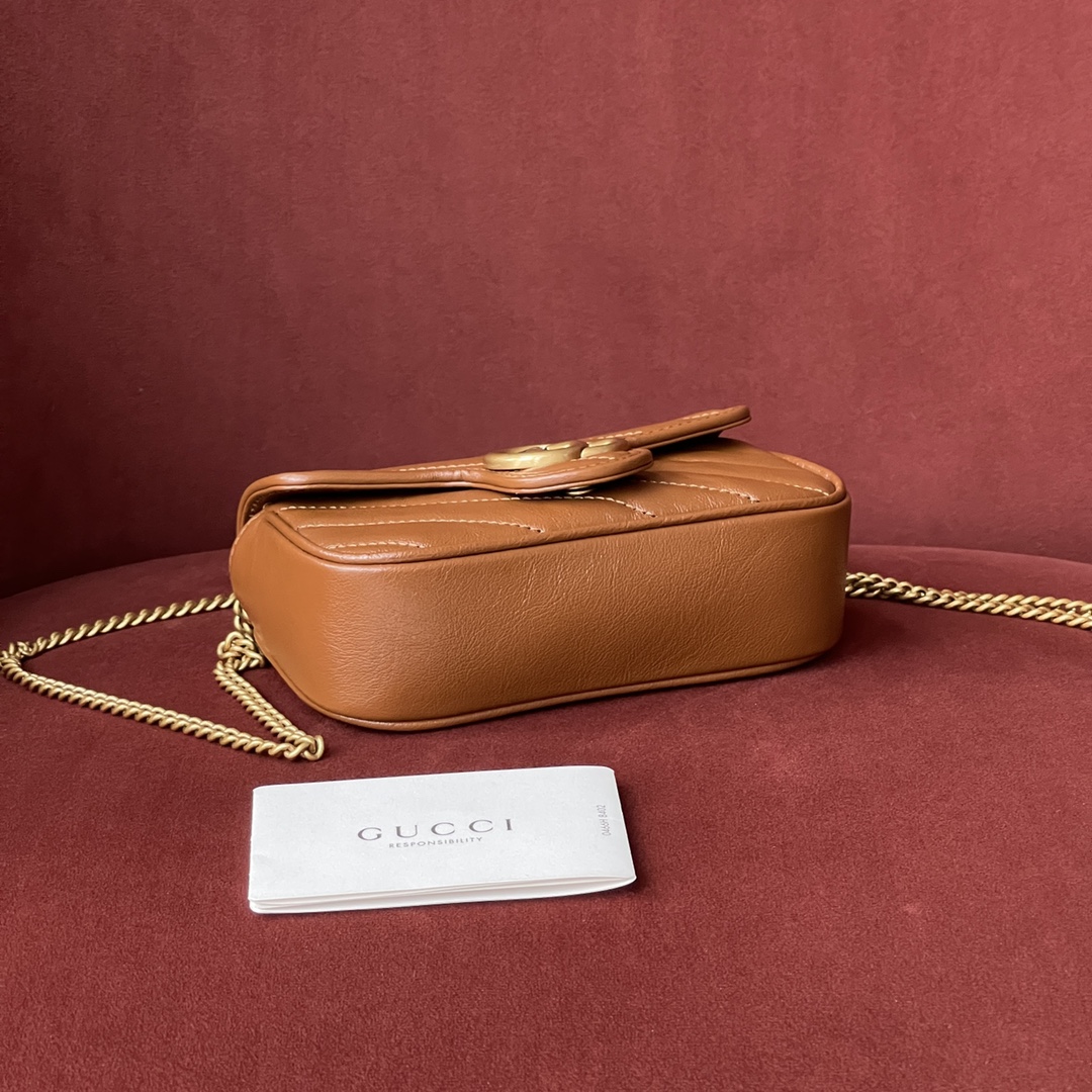 GG Marmont Caramel Brown: The Ultimate Style Companion Model: 476433 | Dimensions: 16.5 x 10 x 5 cm | Genuine Leather