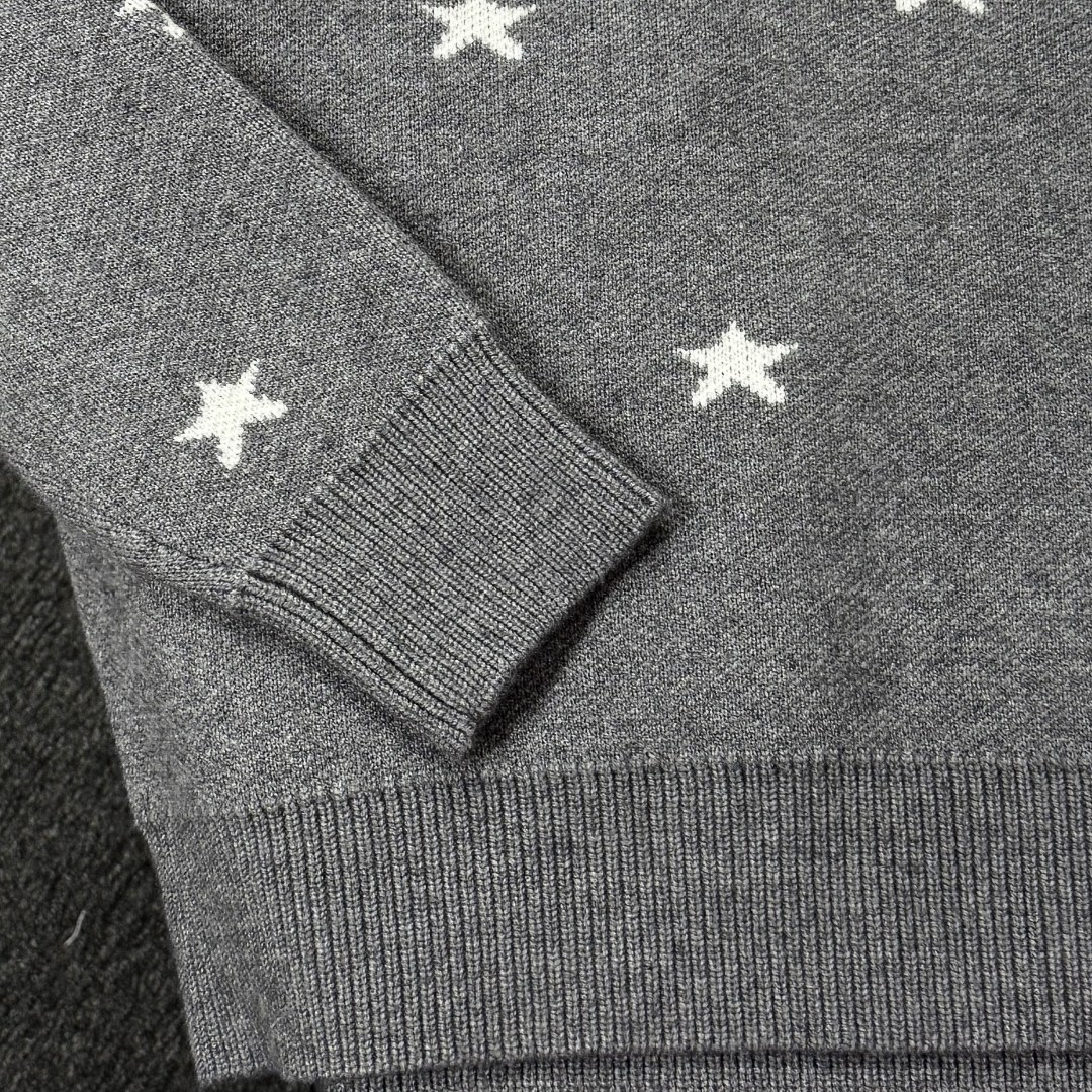  DIOR 26 High-End Jacquard Wool Knit Sweater