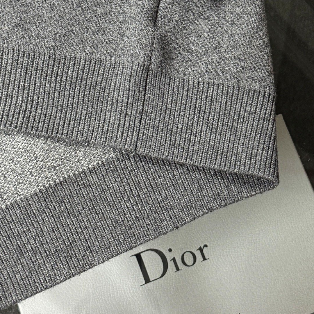  DIOR 26 High-End Jacquard Wool Knit Sweater