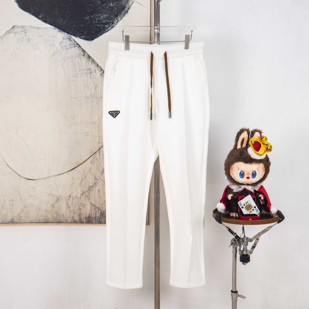 Prada 2025 New Triangular Emblem Couple's Style Relaxed Straight-Leg Pants