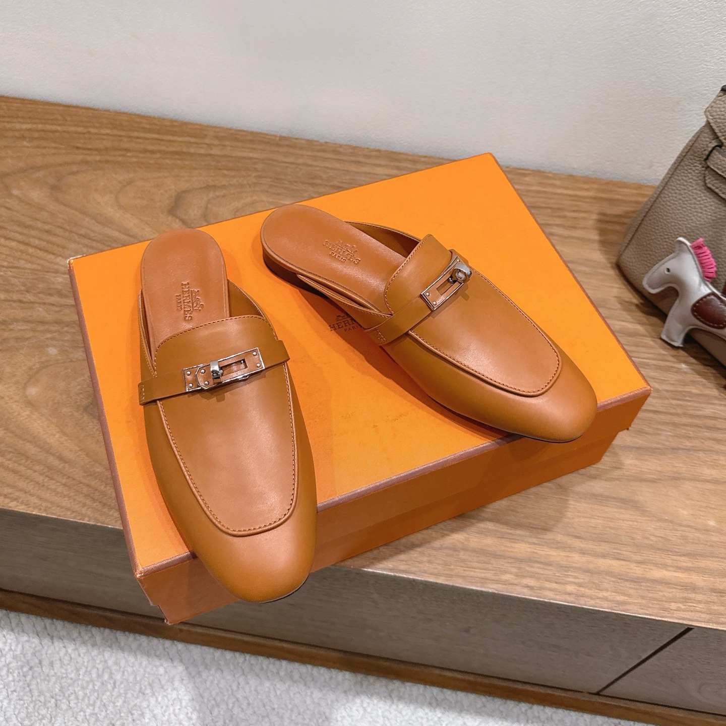 Hermès Kelly Buckle-Front Mule
