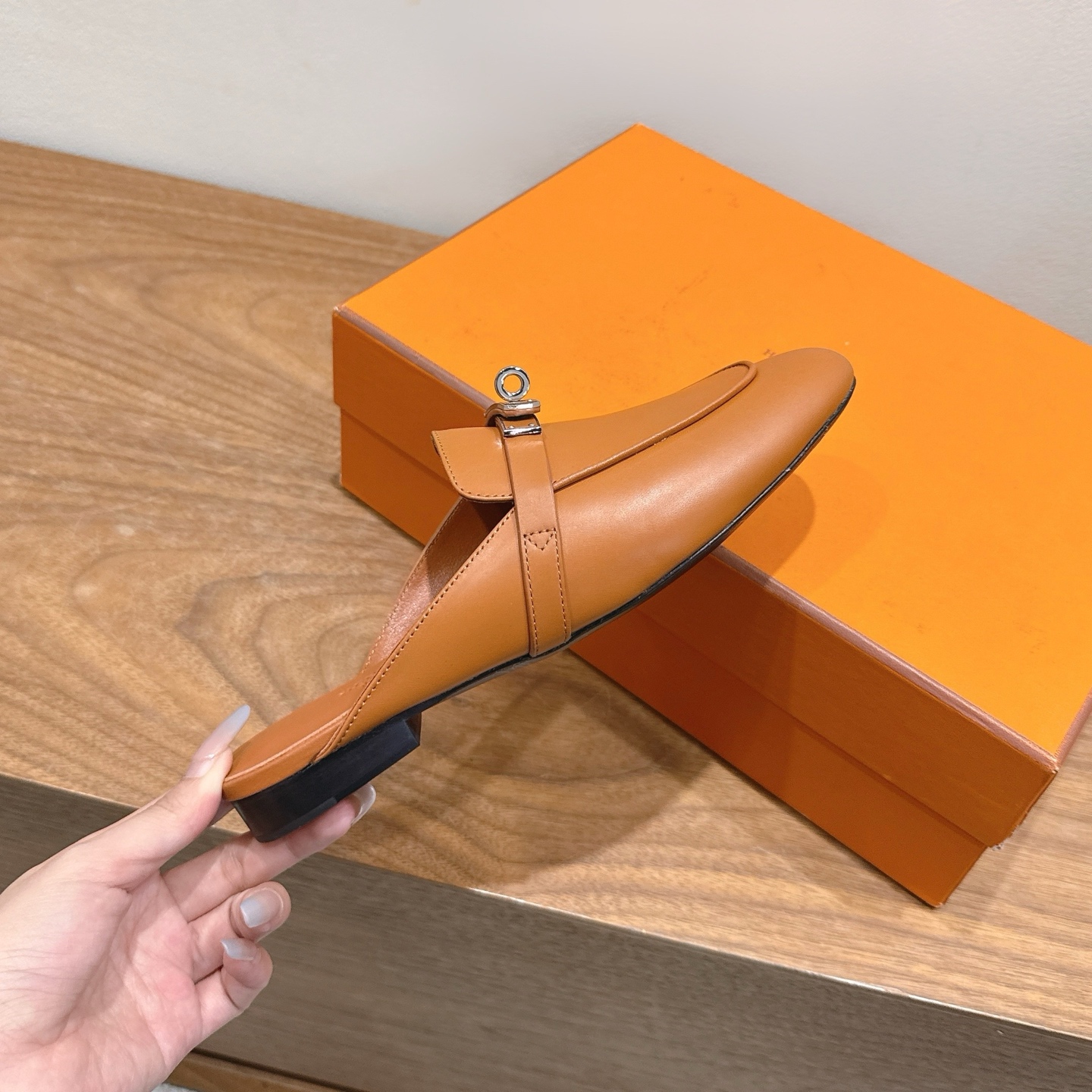 Hermès Kelly Buckle-Front Mule