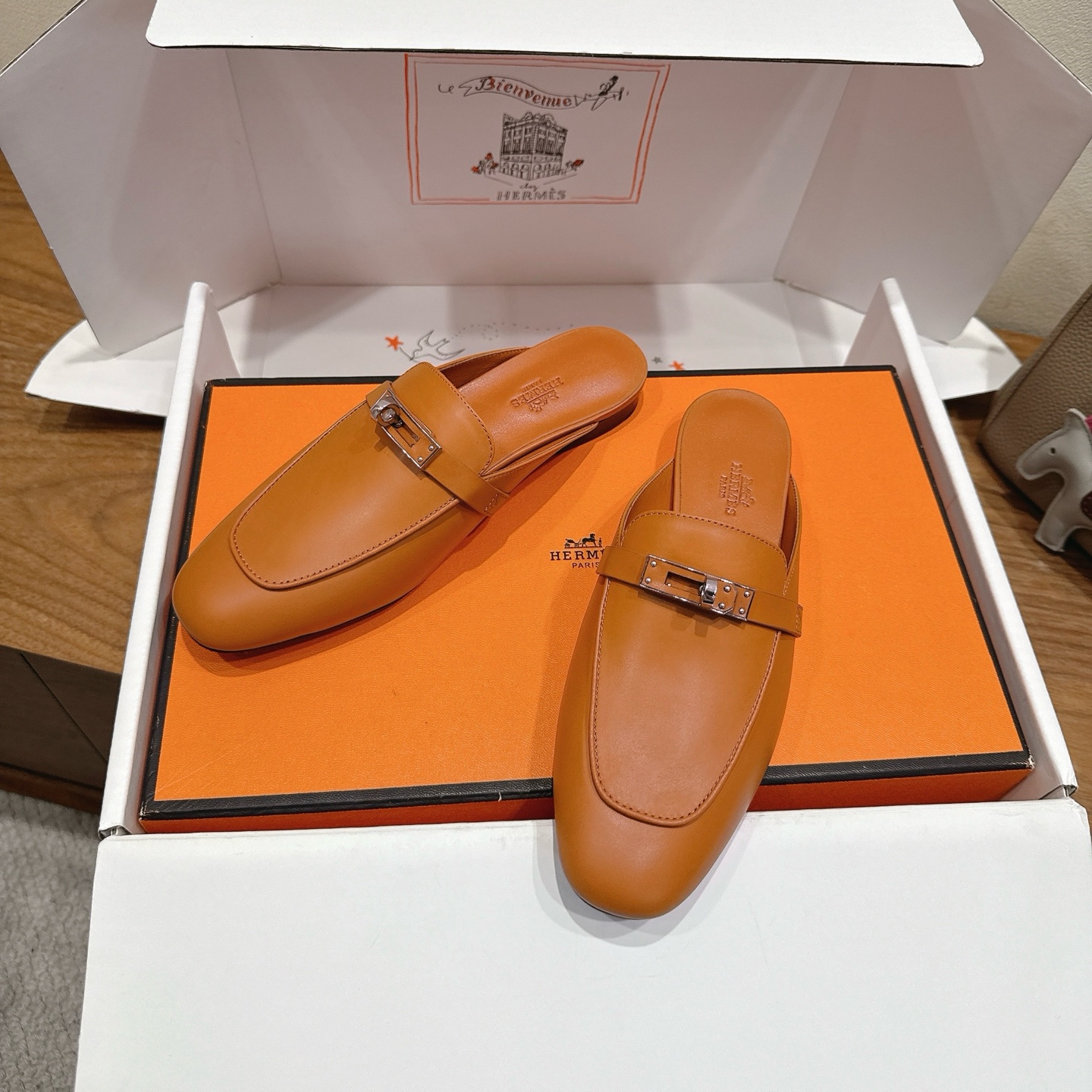 Hermès Kelly Buckle-Front Mule