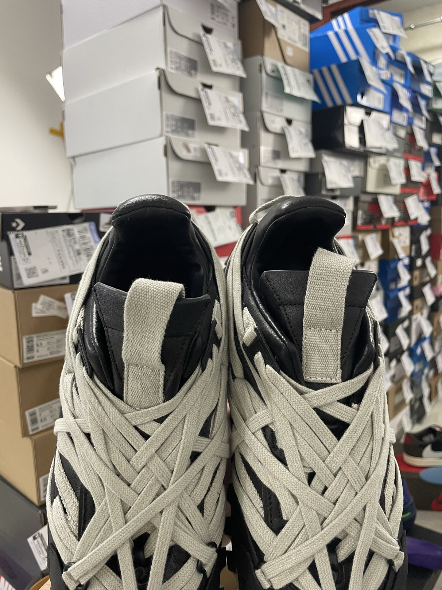 Moncler + Rick Owens Trailgrip MEGALACE Leather Sneakers for Men and Women