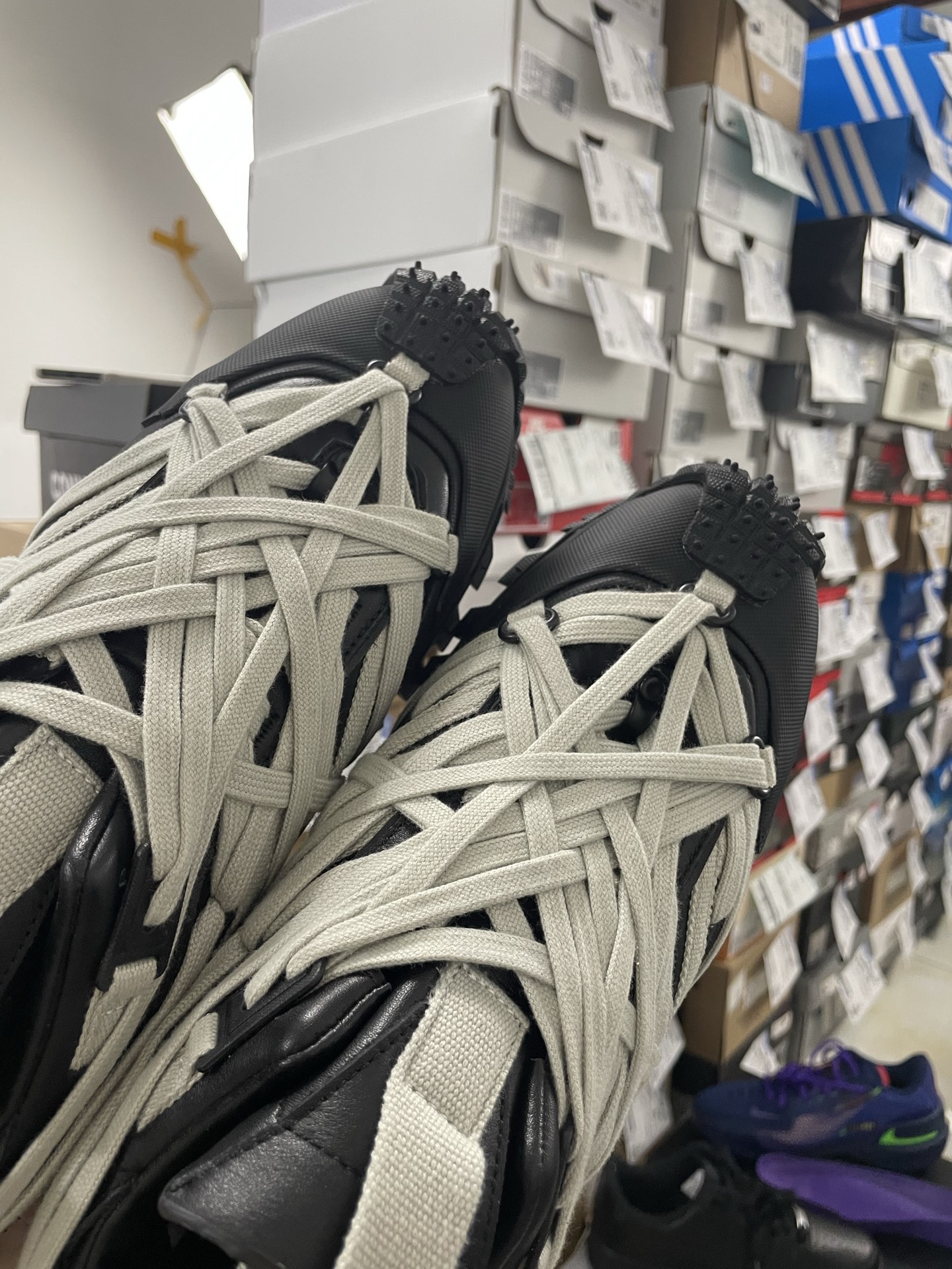 Moncler + Rick Owens Trailgrip MEGALACE Leather Sneakers for Men and Women