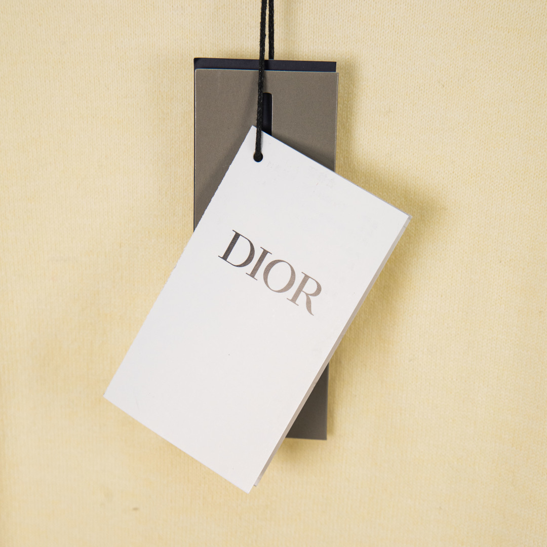 DIOR neckline fabric logo knit base layer