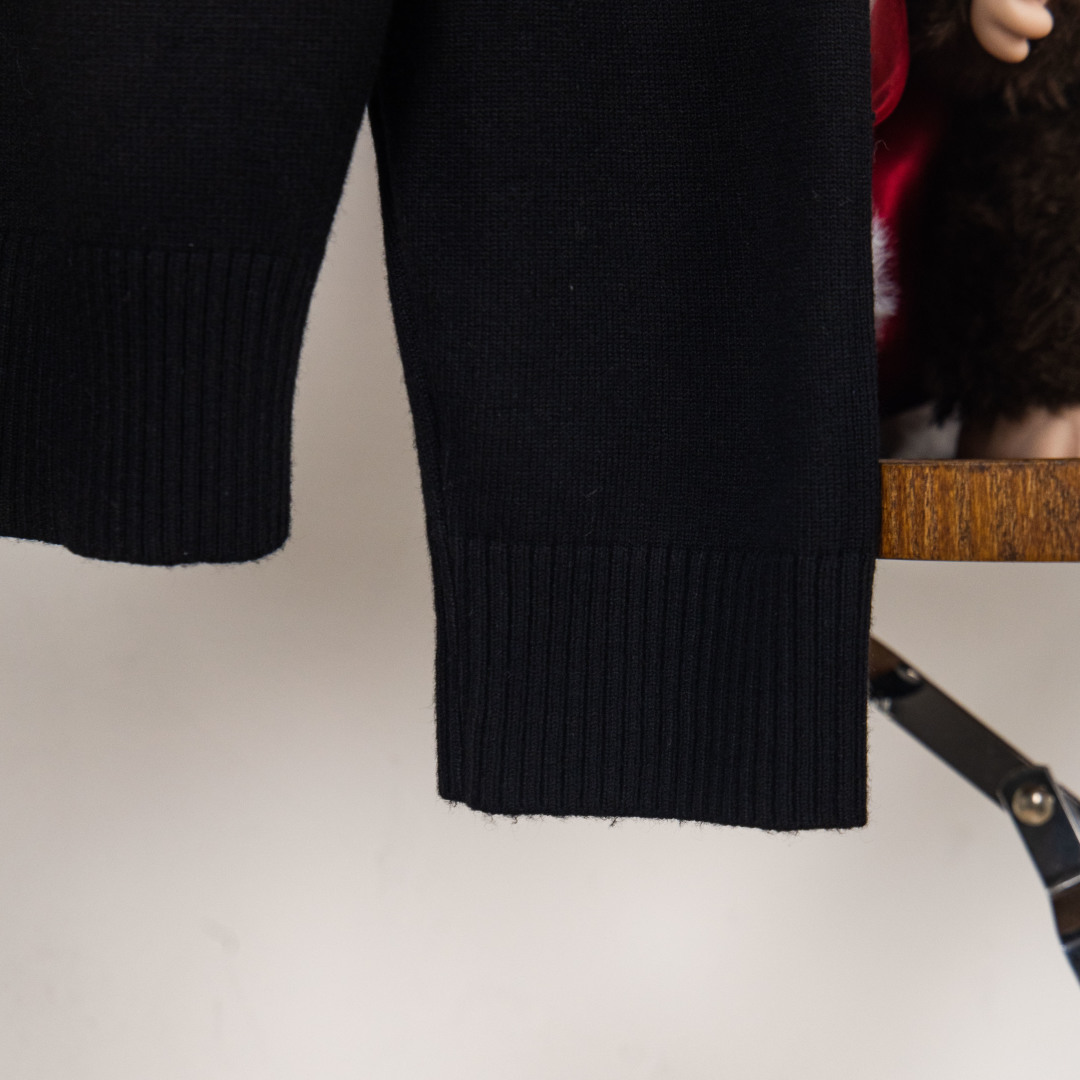 DIOR 2025Fw Classic Simple Casual Pullover Sweater with Flocked Embroidered Logo on the Chest