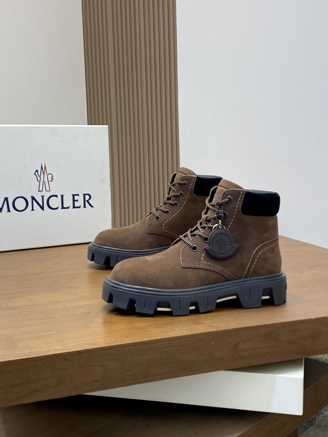 Moncler Peak Path Suede Lace-Up Boots
