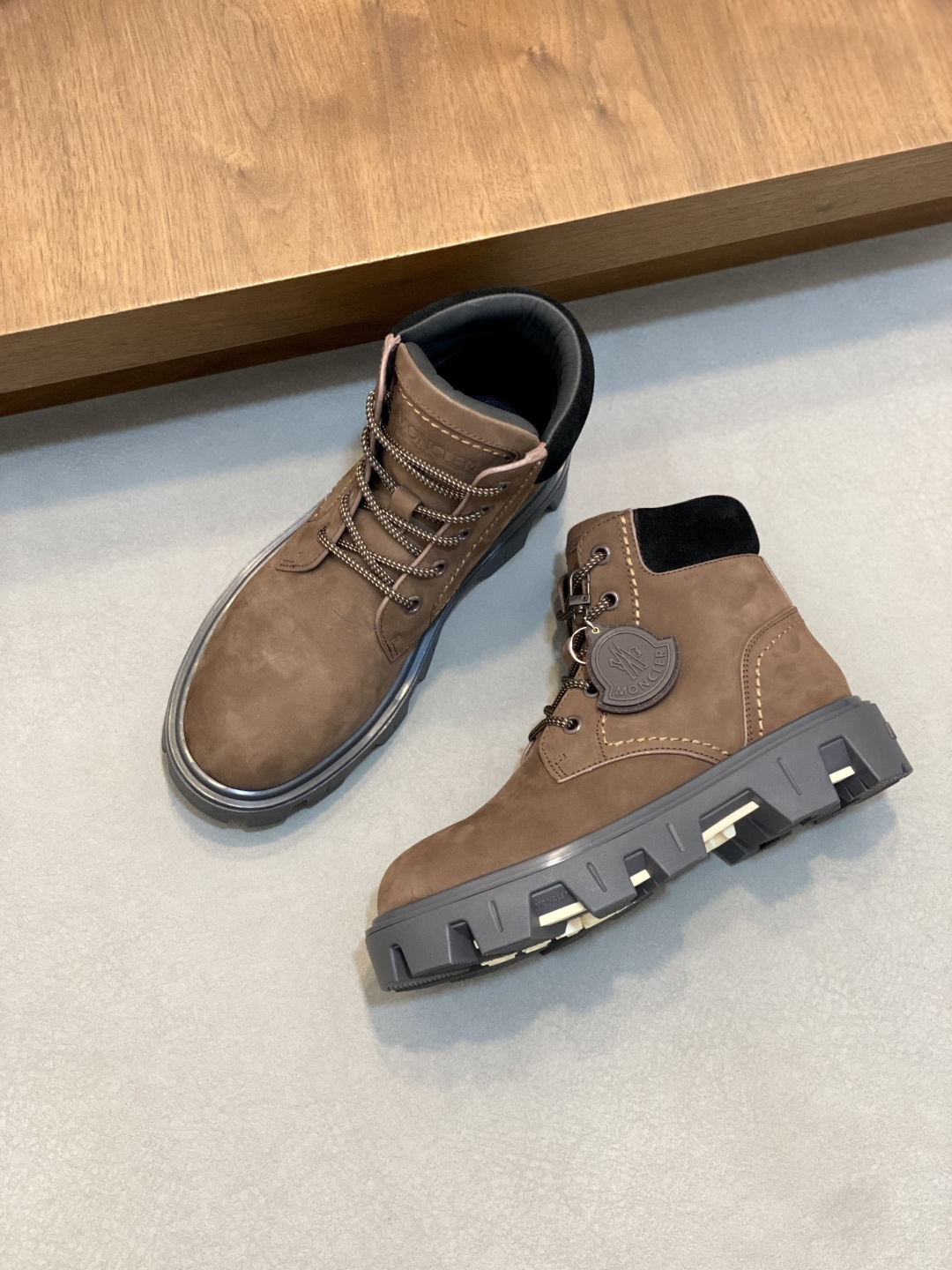 Moncler Peak Path Suede Lace-Up Boots