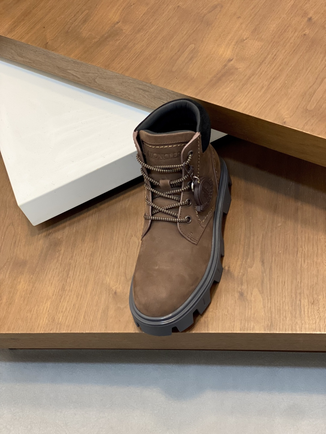 Moncler Peak Path Suede Lace-Up Boots