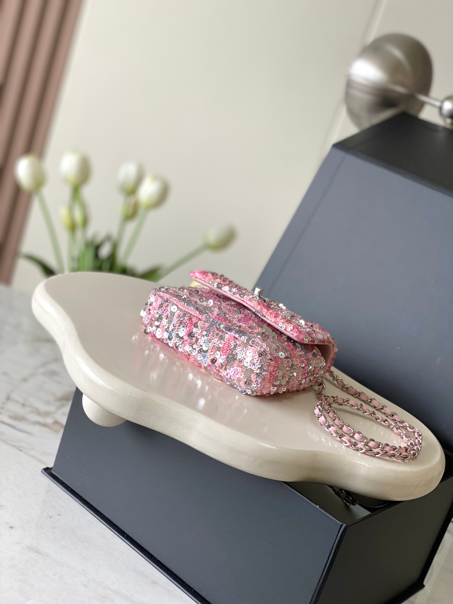 CHANEL Chain-Strap Sequined Mini Bag Dimensions: 13x3x10cm Style Number: 2788