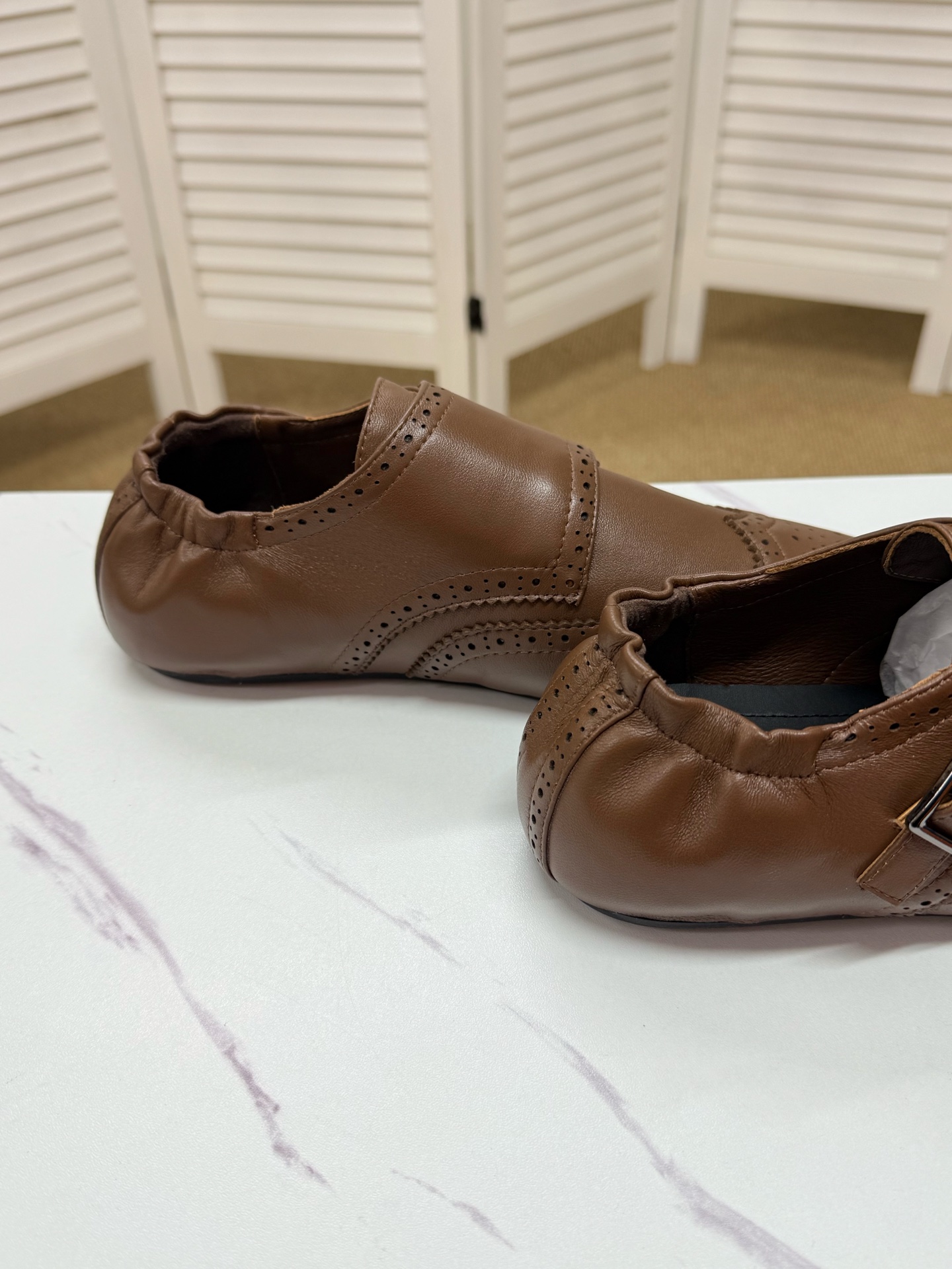 Prada Men's Brogue Double Monk Strap Loafers