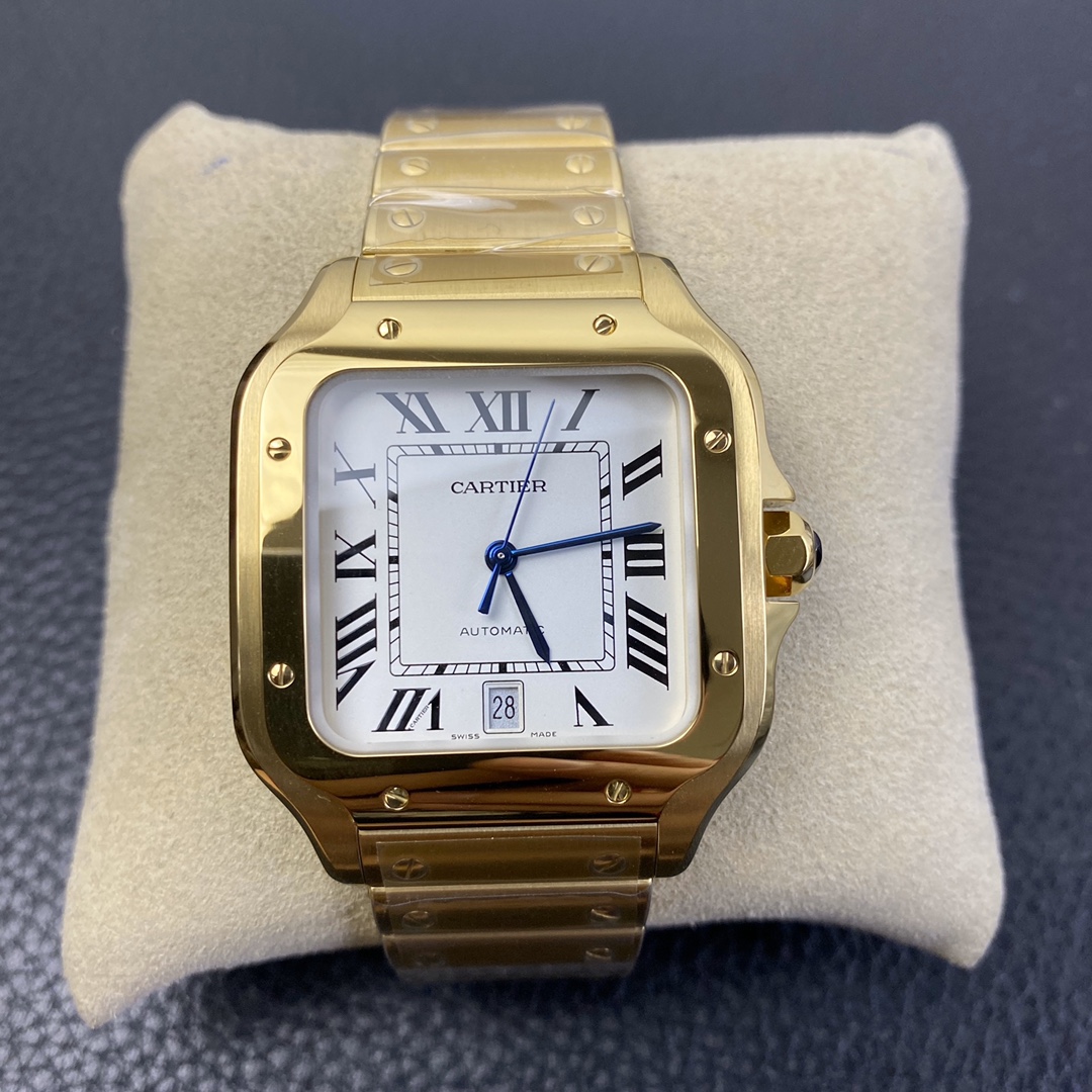 Cartier 3K New Edition Santos Men's Full Gold 
