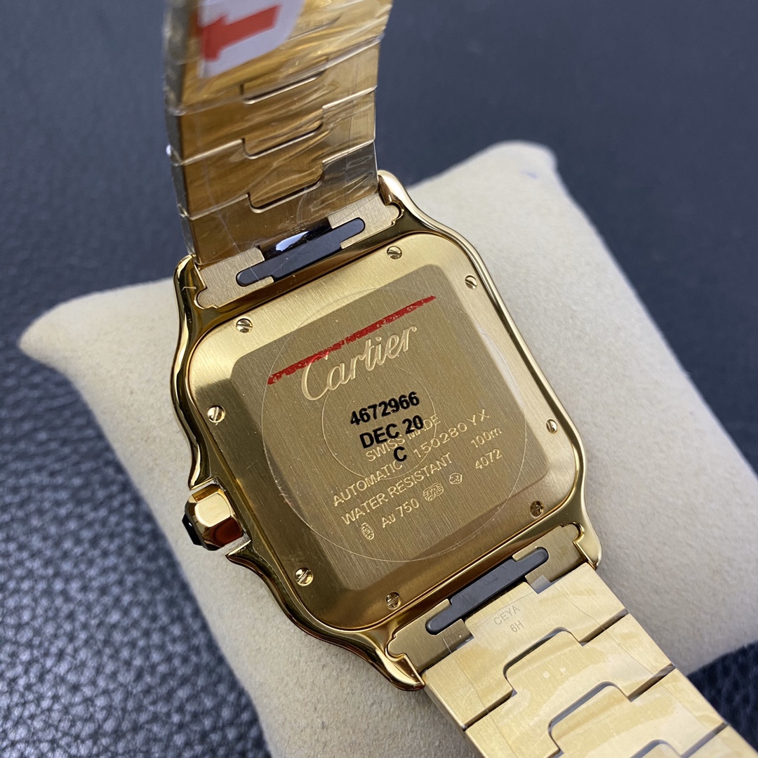 Cartier 3K New Edition Santos Men's Full Gold 