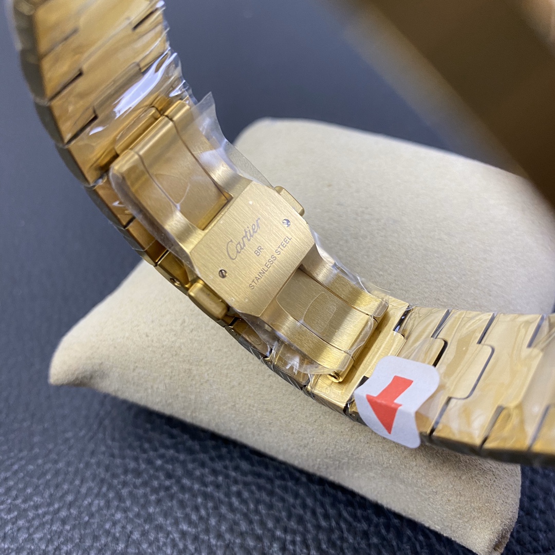 Cartier 3K New Edition Santos Men's Full Gold 