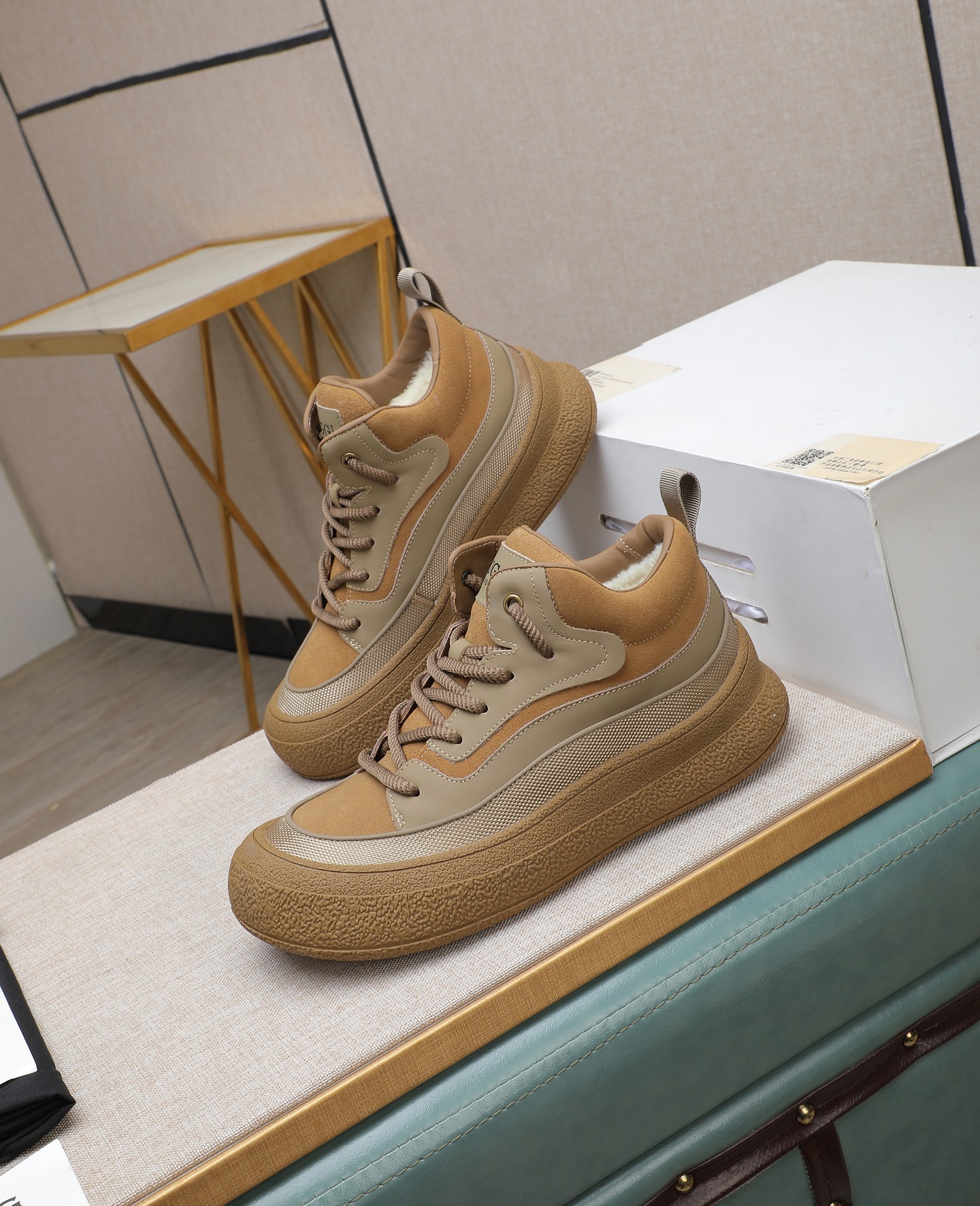 UGG Dune High-Top Shearling-Lined Sneakers