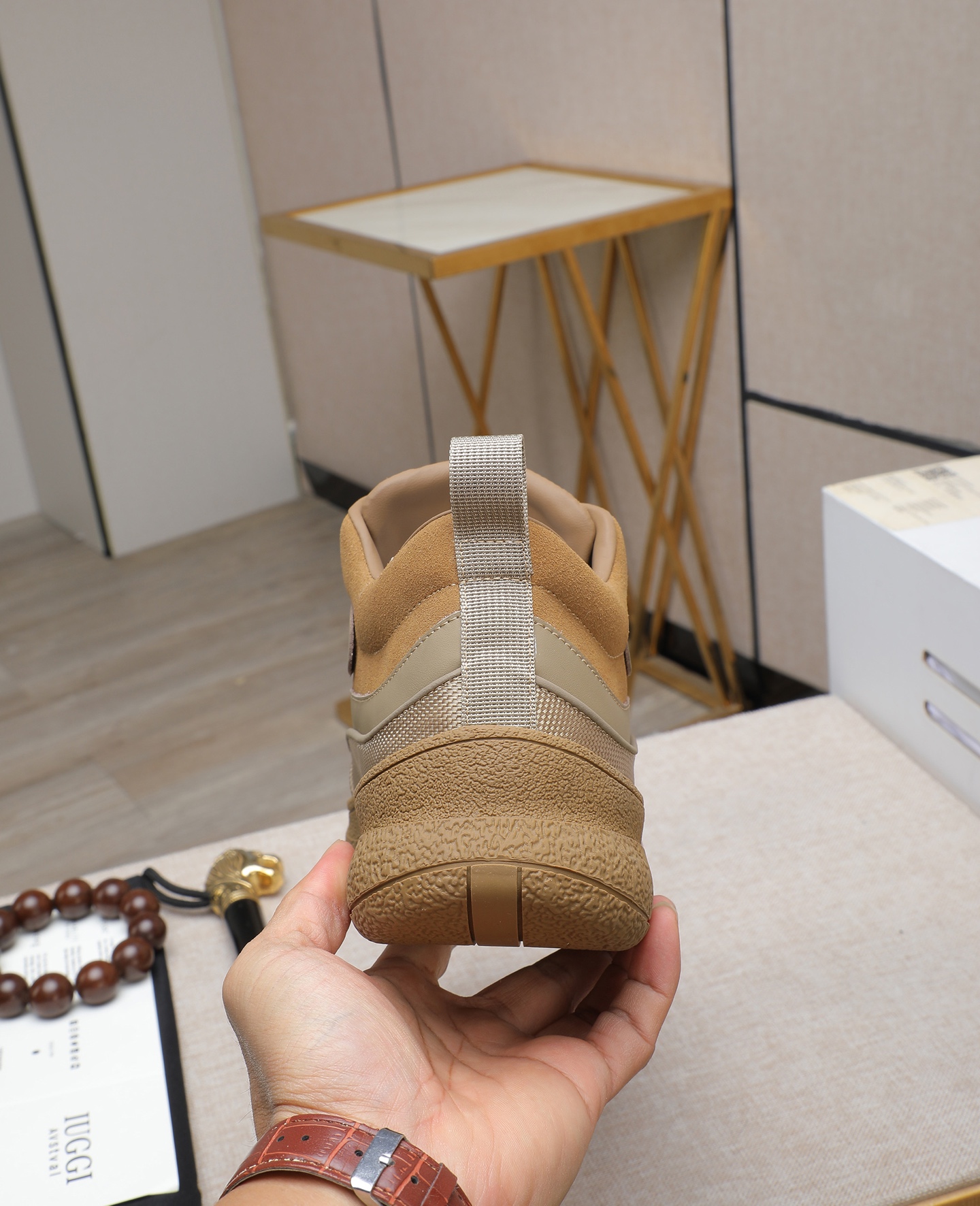 UGG Dune High-Top Shearling-Lined Sneakers