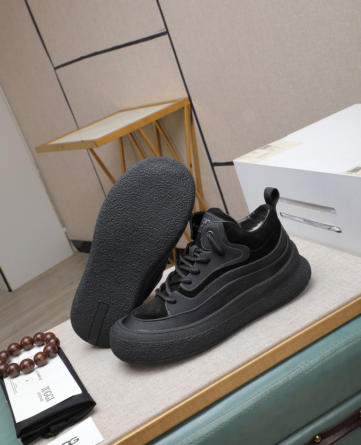 UGG Dune High-Top Shearling-Lined Sneakers