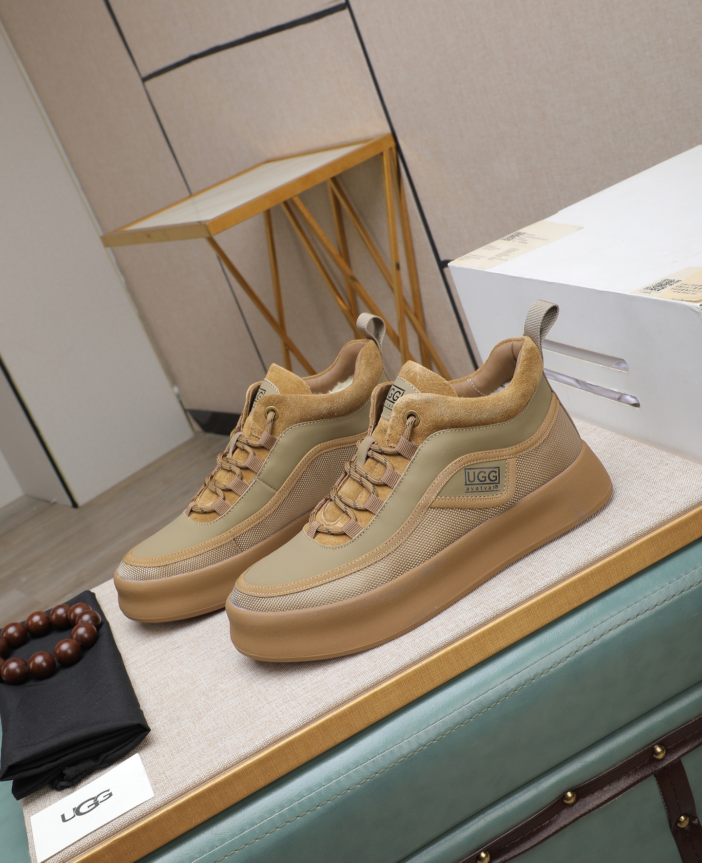 UGG Adventure High-Top Shearling-Lined Sneakers