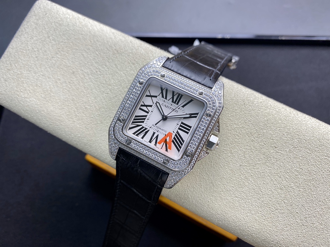 Cartier Full Diamond Santos-Lugano Centenary! 41×51mm