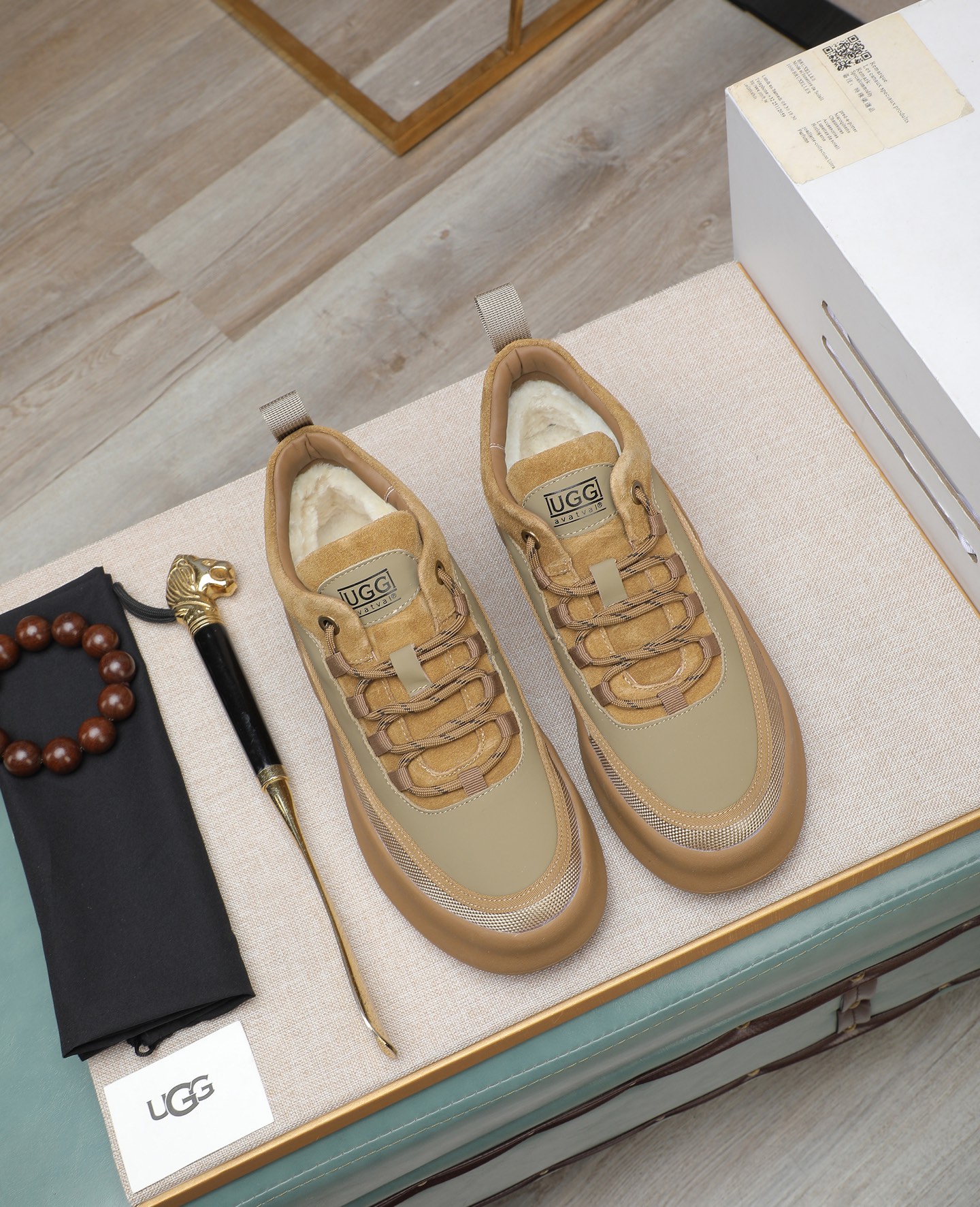 UGG Adventure High-Top Shearling-Lined Sneakers