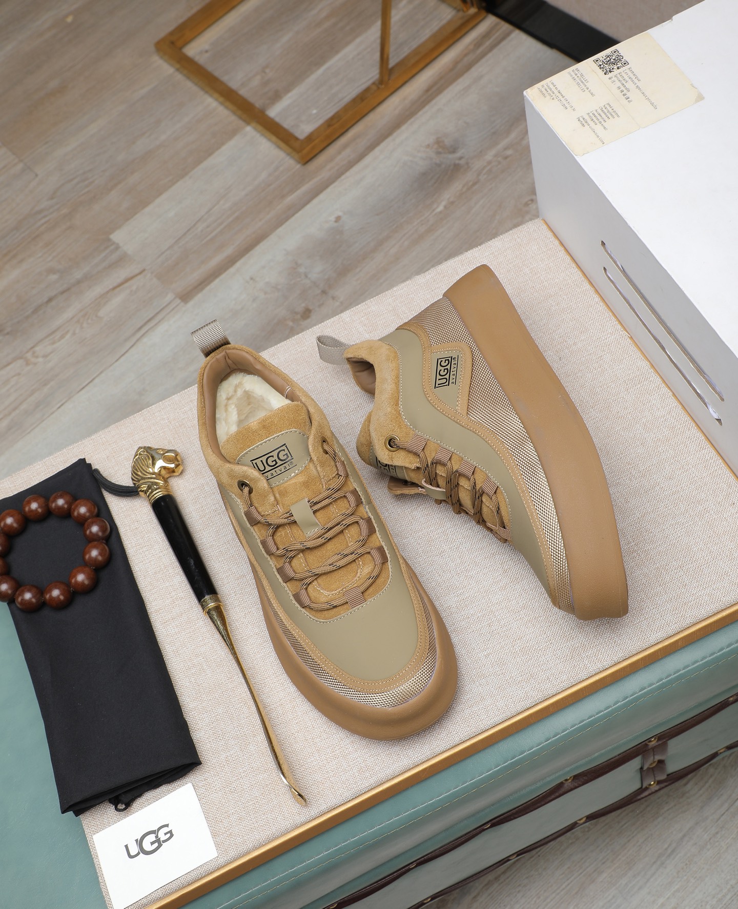 UGG Adventure High-Top Shearling-Lined Sneakers