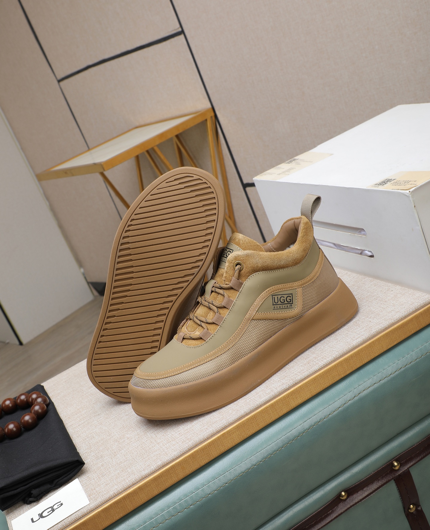 UGG Adventure High-Top Shearling-Lined Sneakers