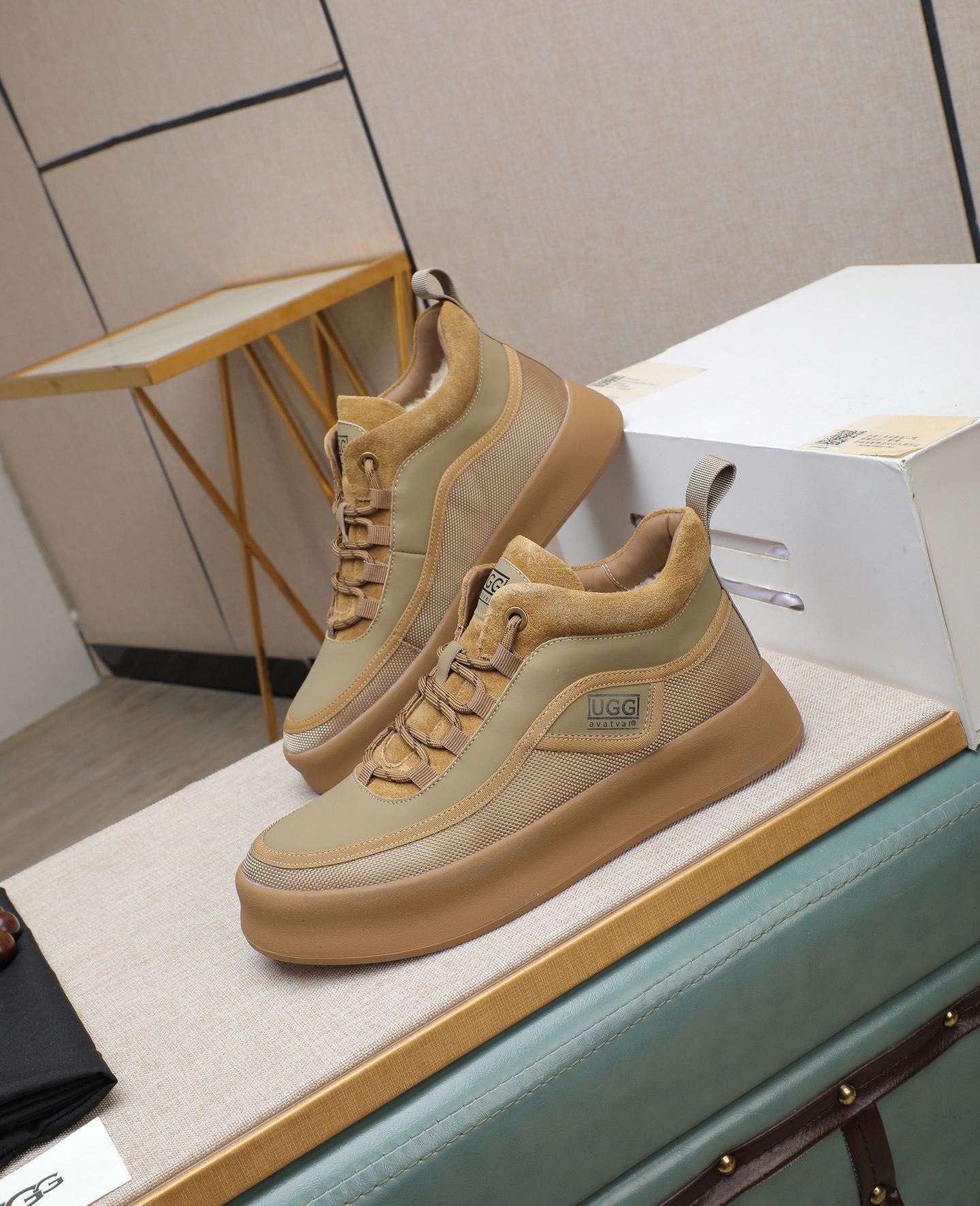 UGG Adventure High-Top Shearling-Lined Sneakers